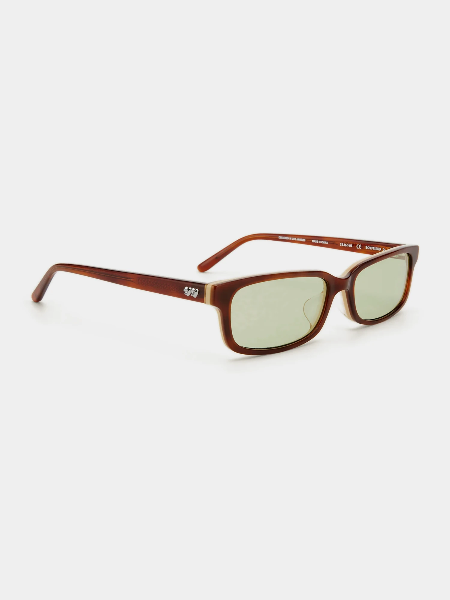 Очки Bonnie Clyde Boyfriend 2 Layered Brown Demi & Green Tint