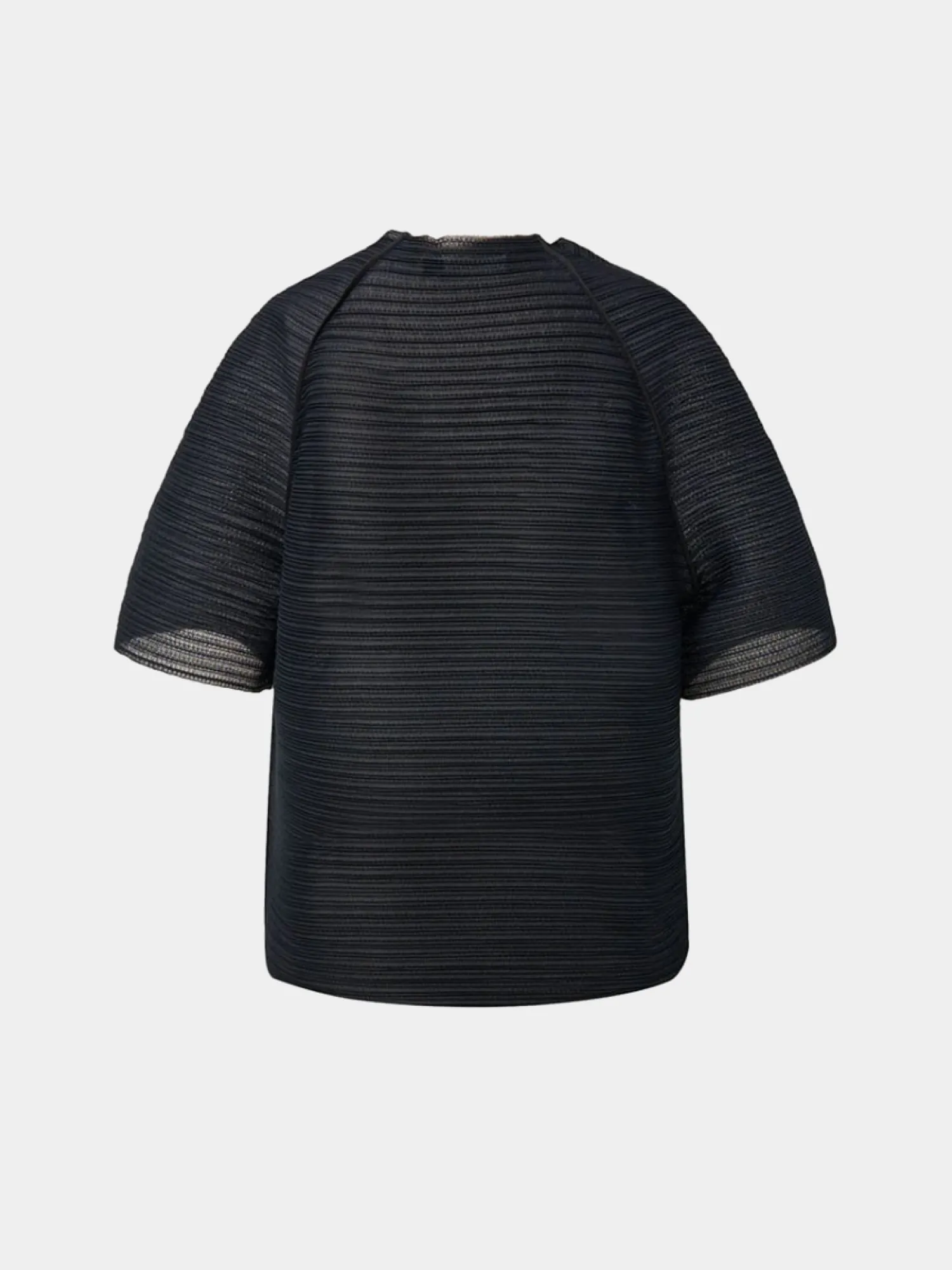 Топ AMOMENTO Pleats Raglan Top Black