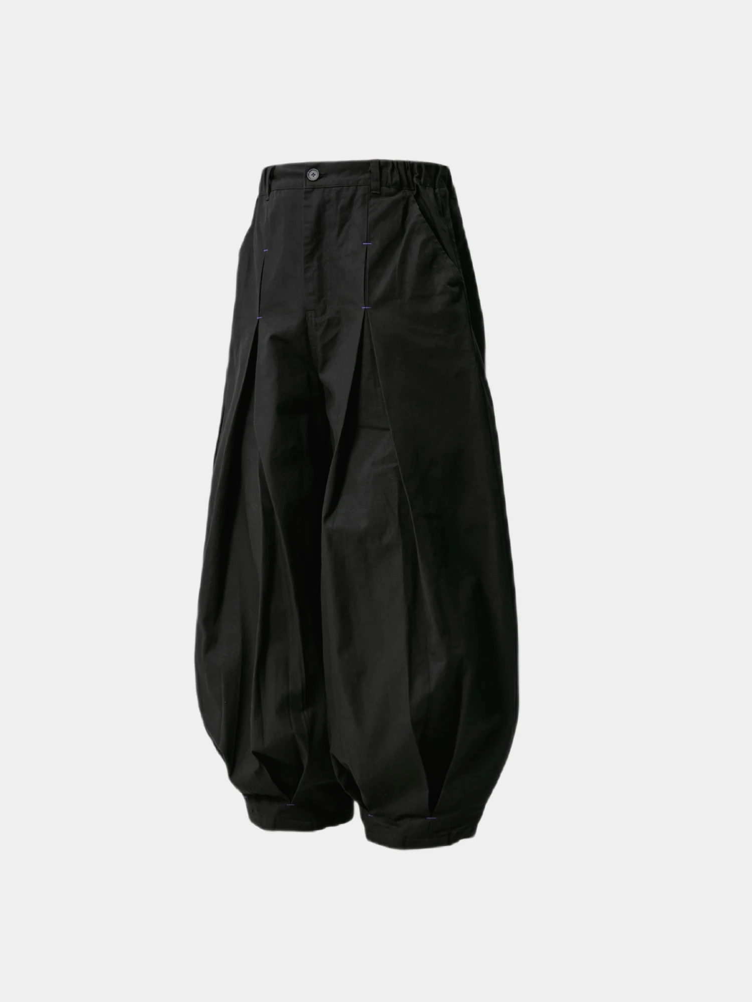 Брюки ANGLAN Unbalance Long Tuck Pants Black