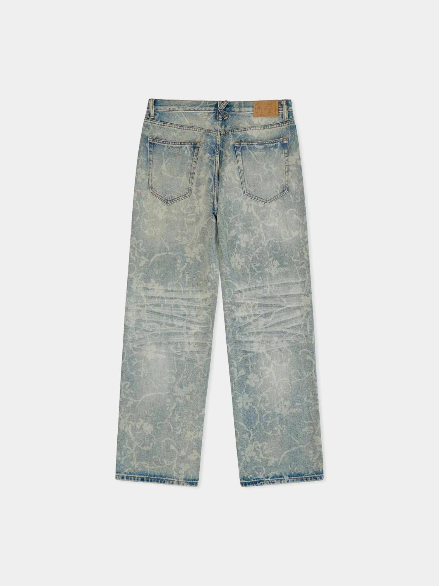 Джинсы KidSuper Face Floral Washed Light Mud Wash