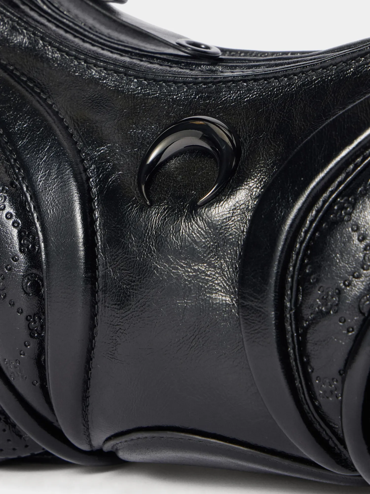 Cумка Marine Serre Moonogram Embossed Leather Futura Black