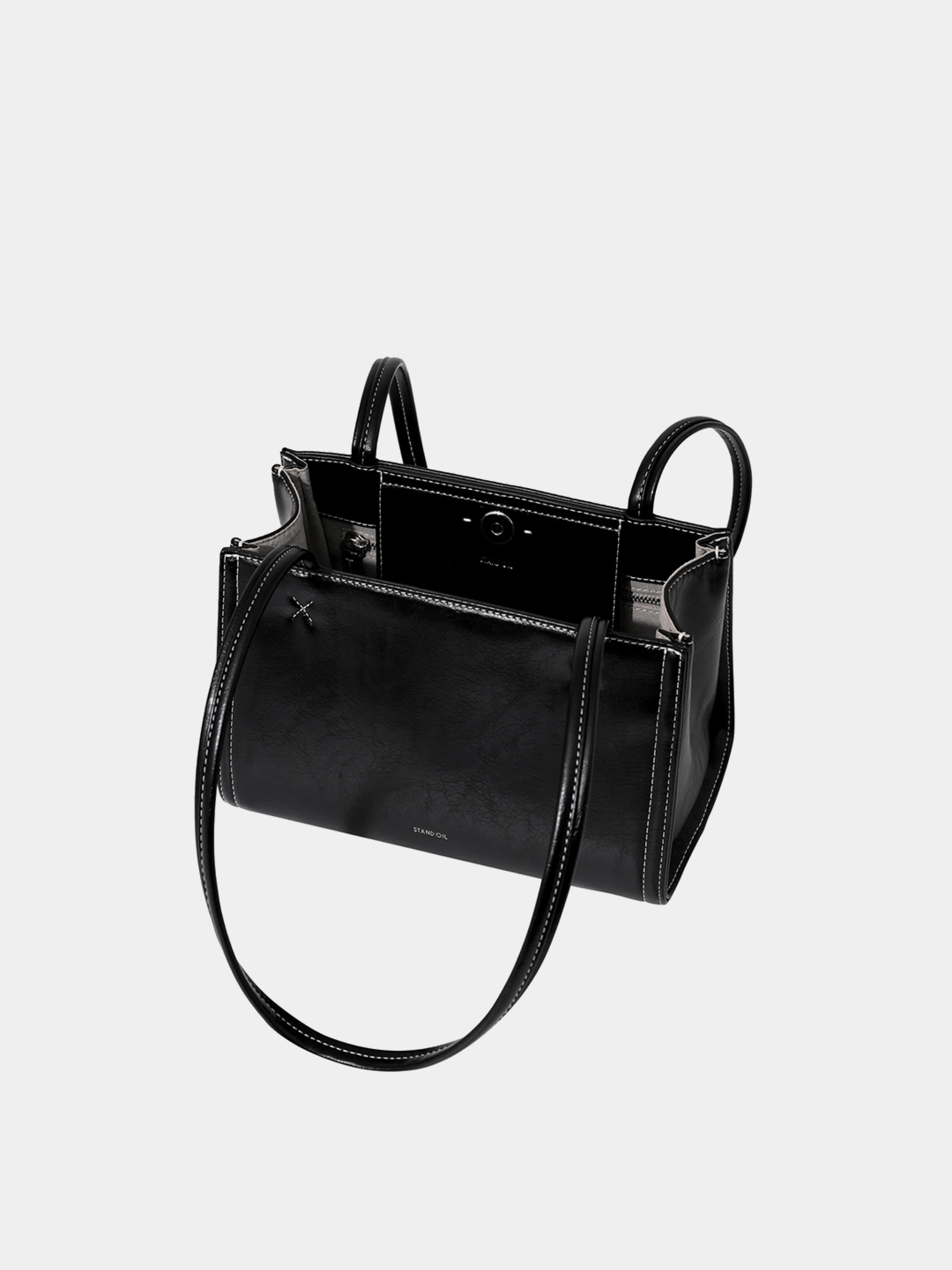 Женская сумка STAND OIL Oblong Tiny Stitch Black