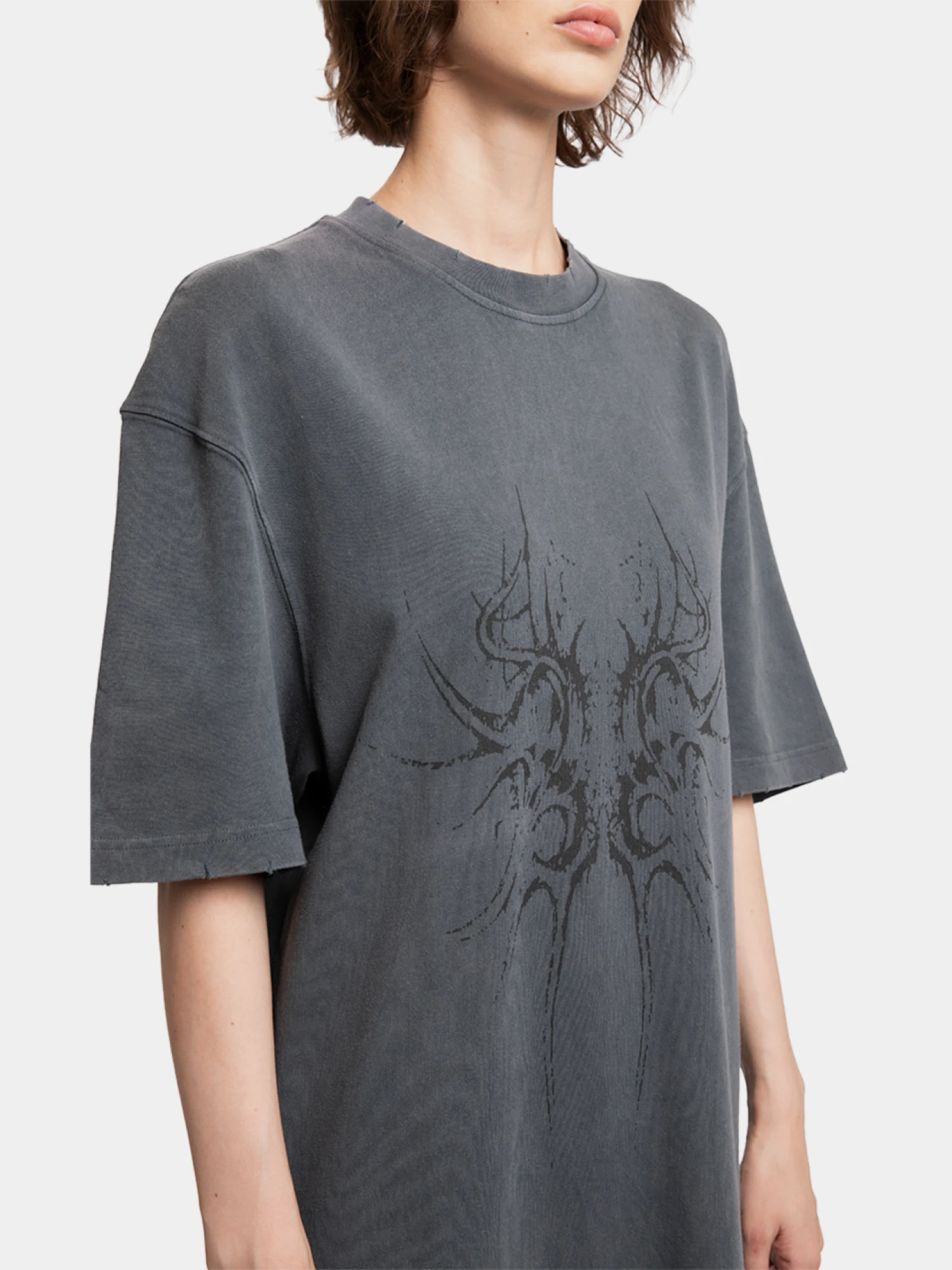 Женское платье Han Kjøbenhavn Butterfly Tribal Distressed Tee Dress Grey