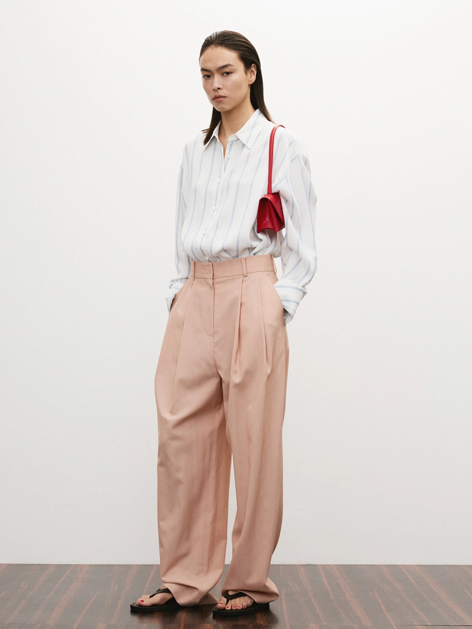 Женские брюки Recto Double Pleated Wide Peach