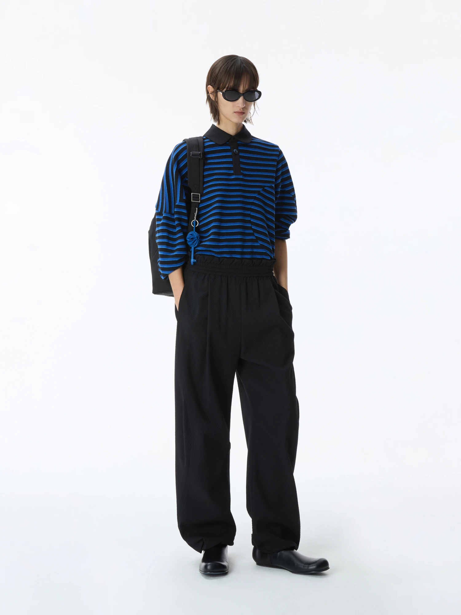 Поло ADERERROR Product. 29 Black/Blue