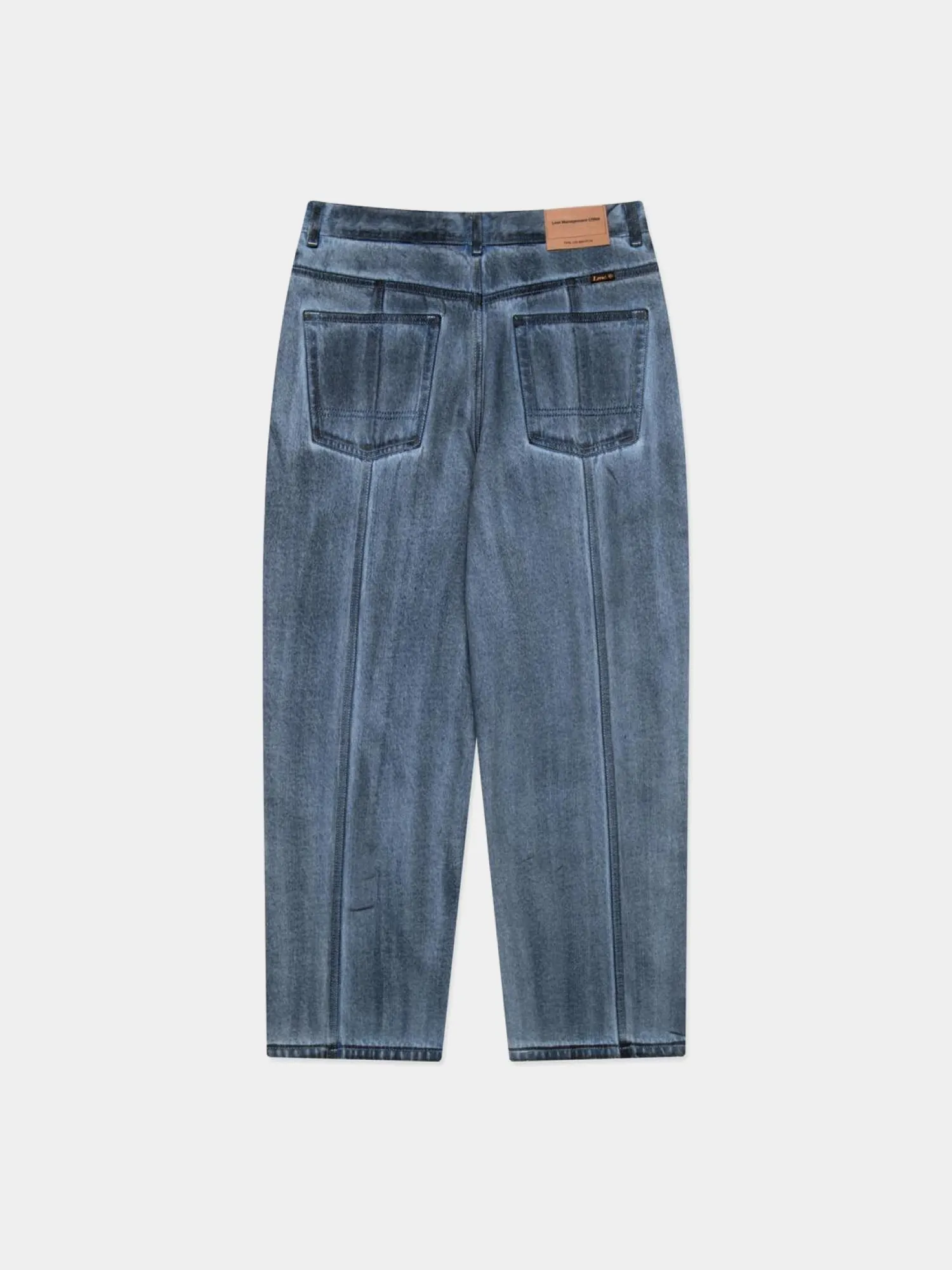 Джинсы LMC Dirty Washed Wide Denim Pants Light Blue