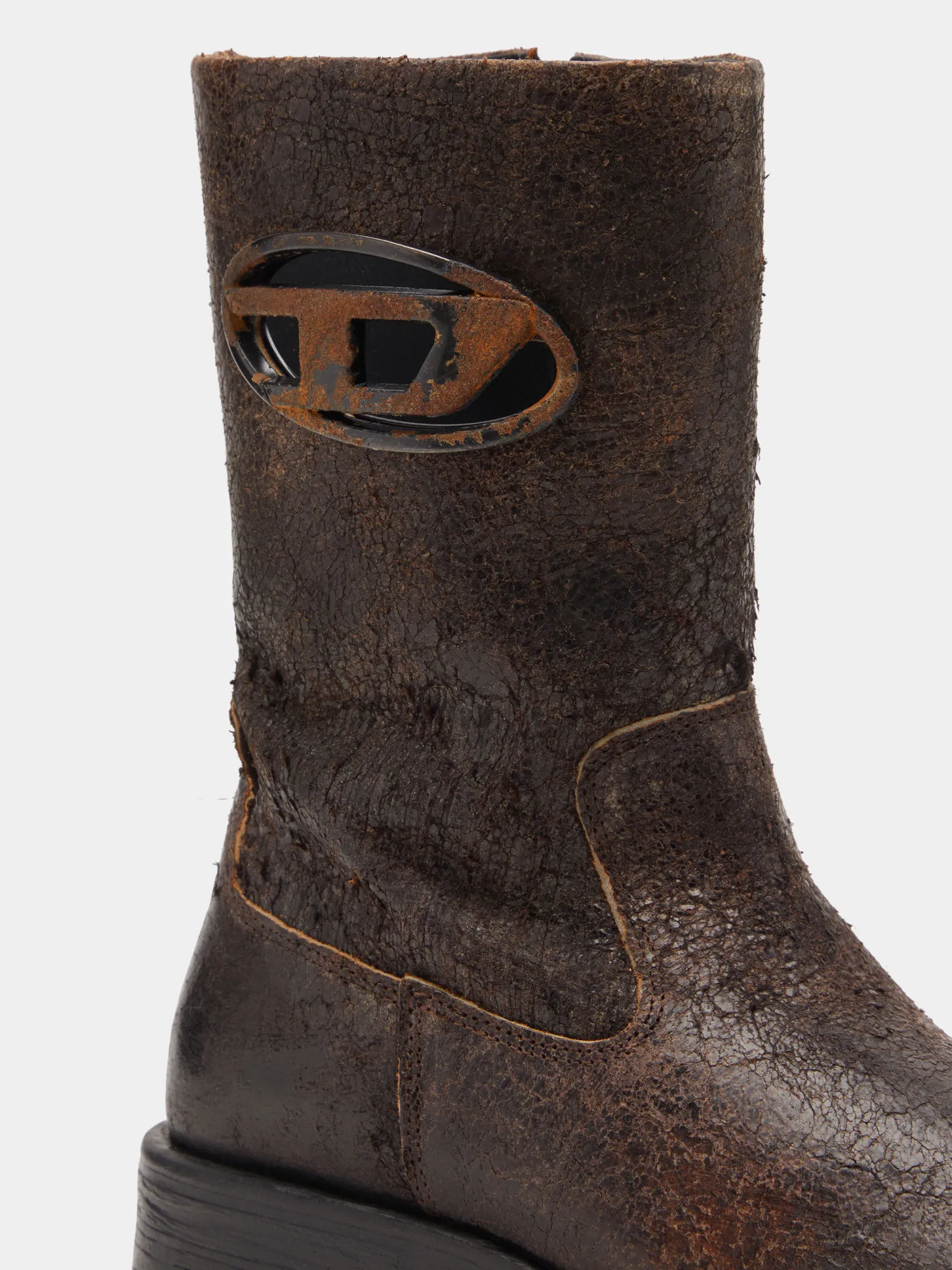 Женские сапоги Diesel D-Hammer Crackled Suede Brown