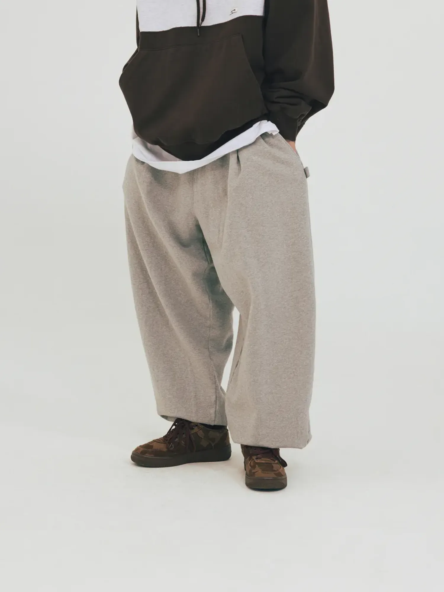 Брюки ANGLAN Loose Fit Jogger Sweat Pants Melange Grey