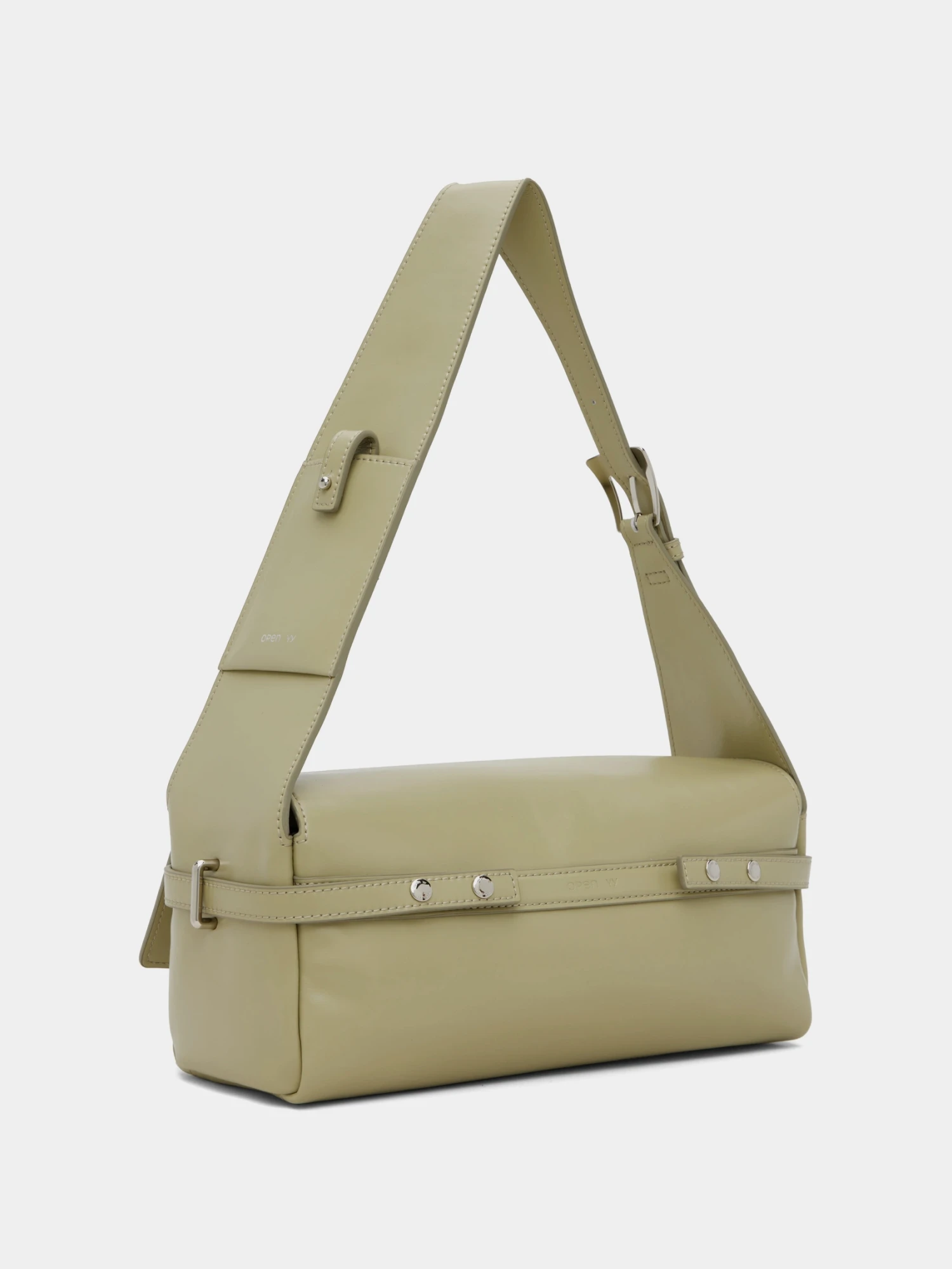 Женская сумка OPEN YY Leather Belting Duffle Green