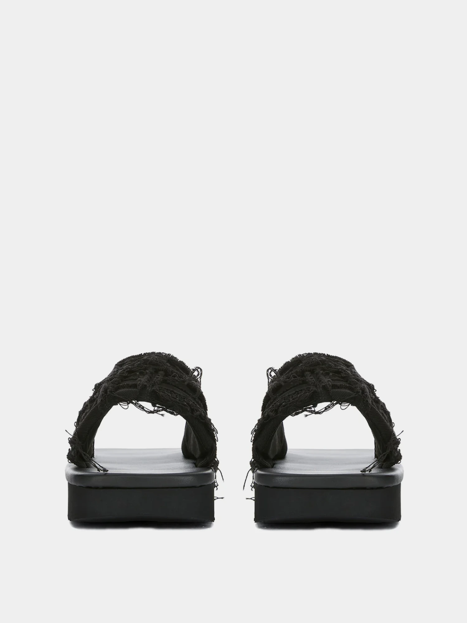 Сандалии RICK OWENS DRKSHDW Denim Paddded Slide Black