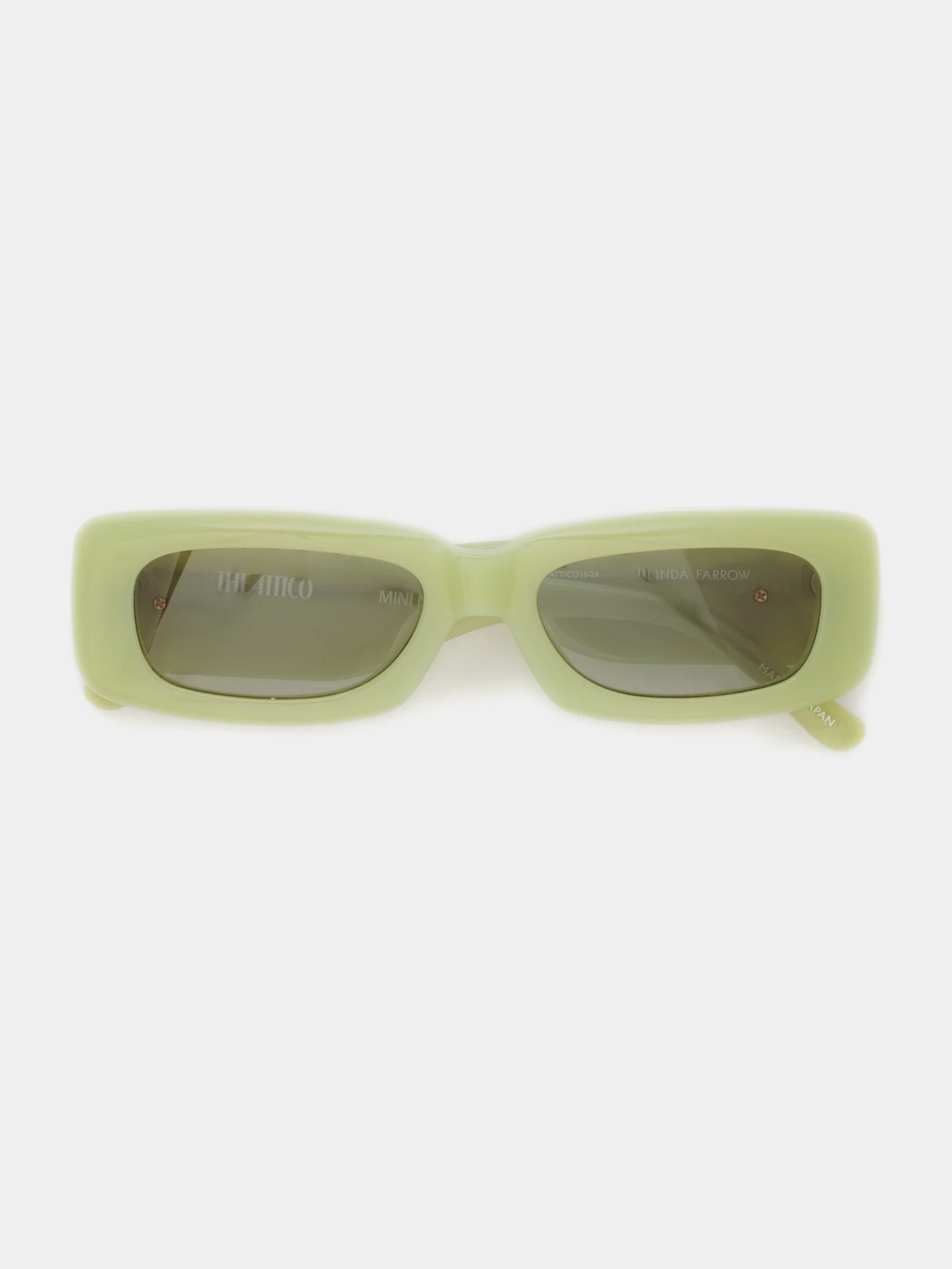 Очки THE ATTICO x Linda Farrow Mini Marfa Acid Green