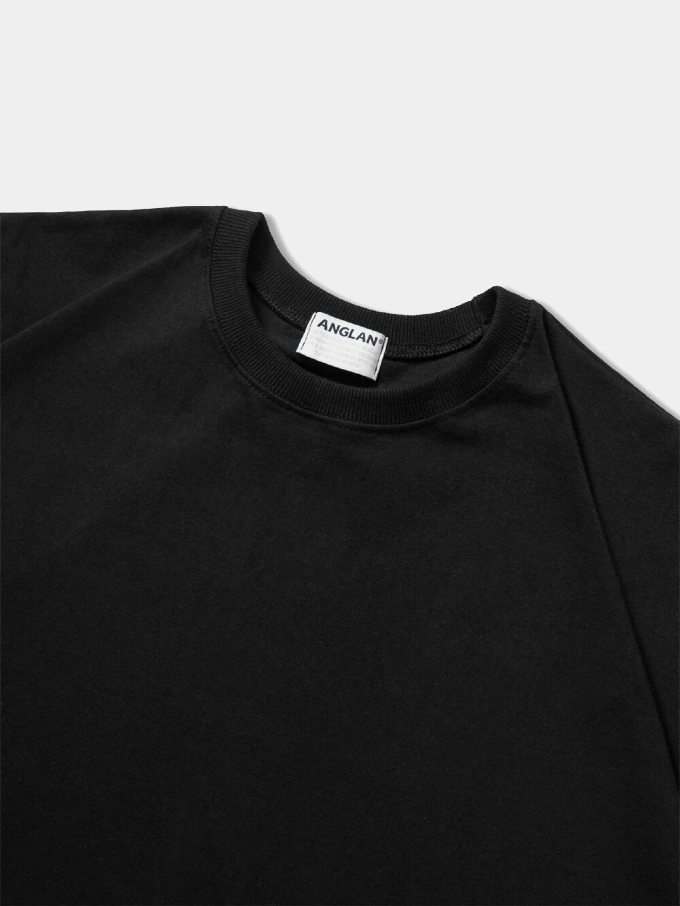 Футболка ANGLAN Layered Essential Label Half Tee Black