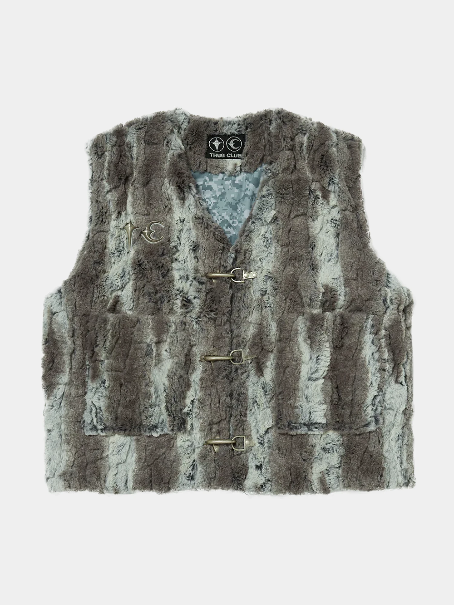 Жилет Thug Club TC Skull Fur Ivory