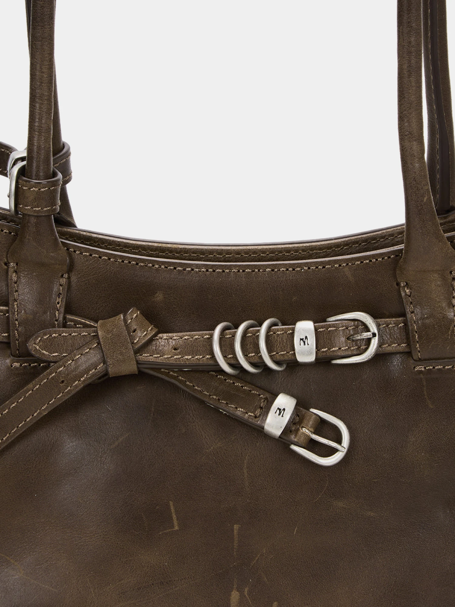 Женская сумка MARGESHERWOOD Grandma Used Shoulder Washed Brown