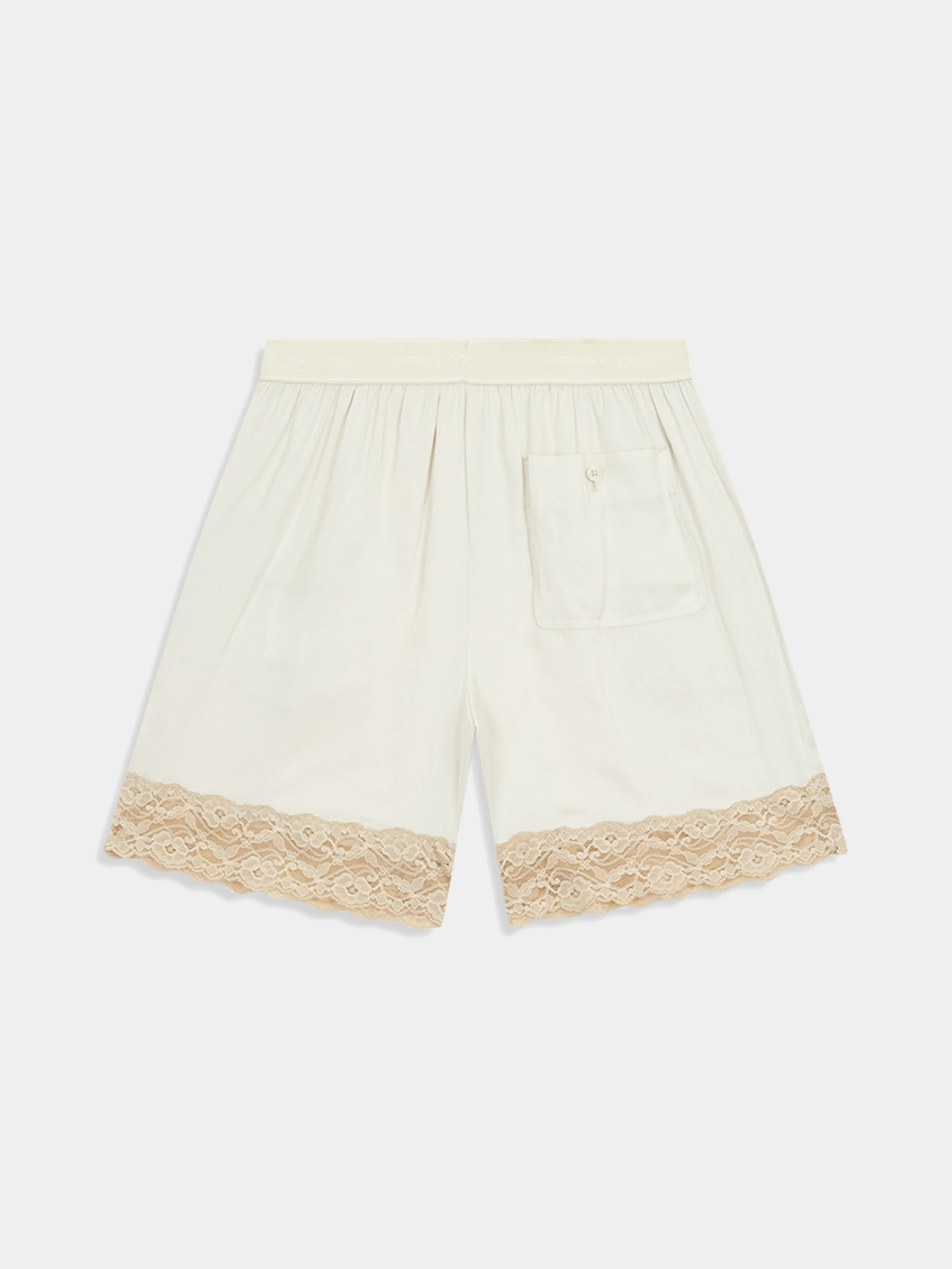 Женские шорты OPEN YY Lace Trim Lounge Light Beige
