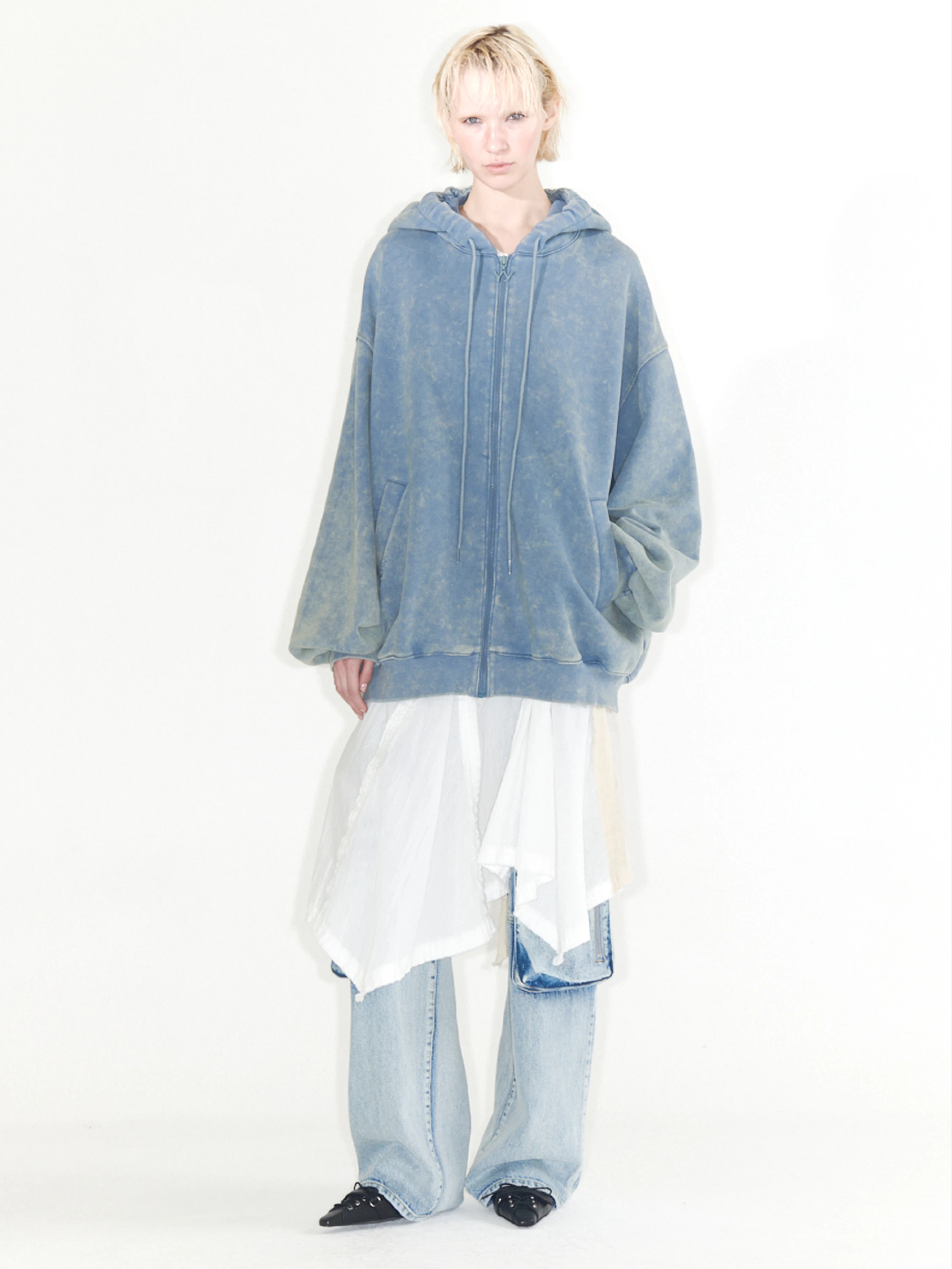 Худи OPEN YY Wide Box Hoodie Blue
