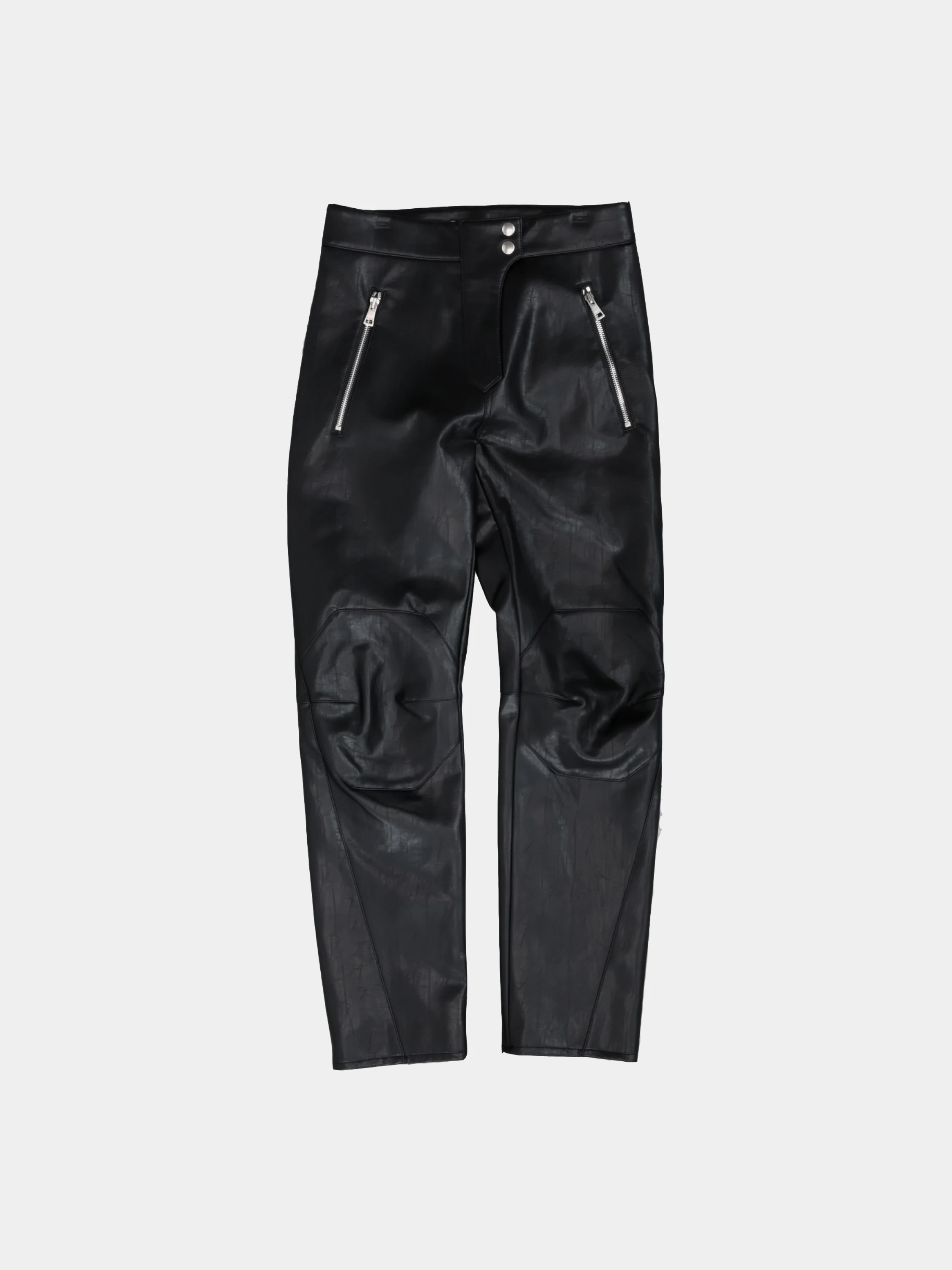 Брюки System Vegan Leather Biker Pants Black
