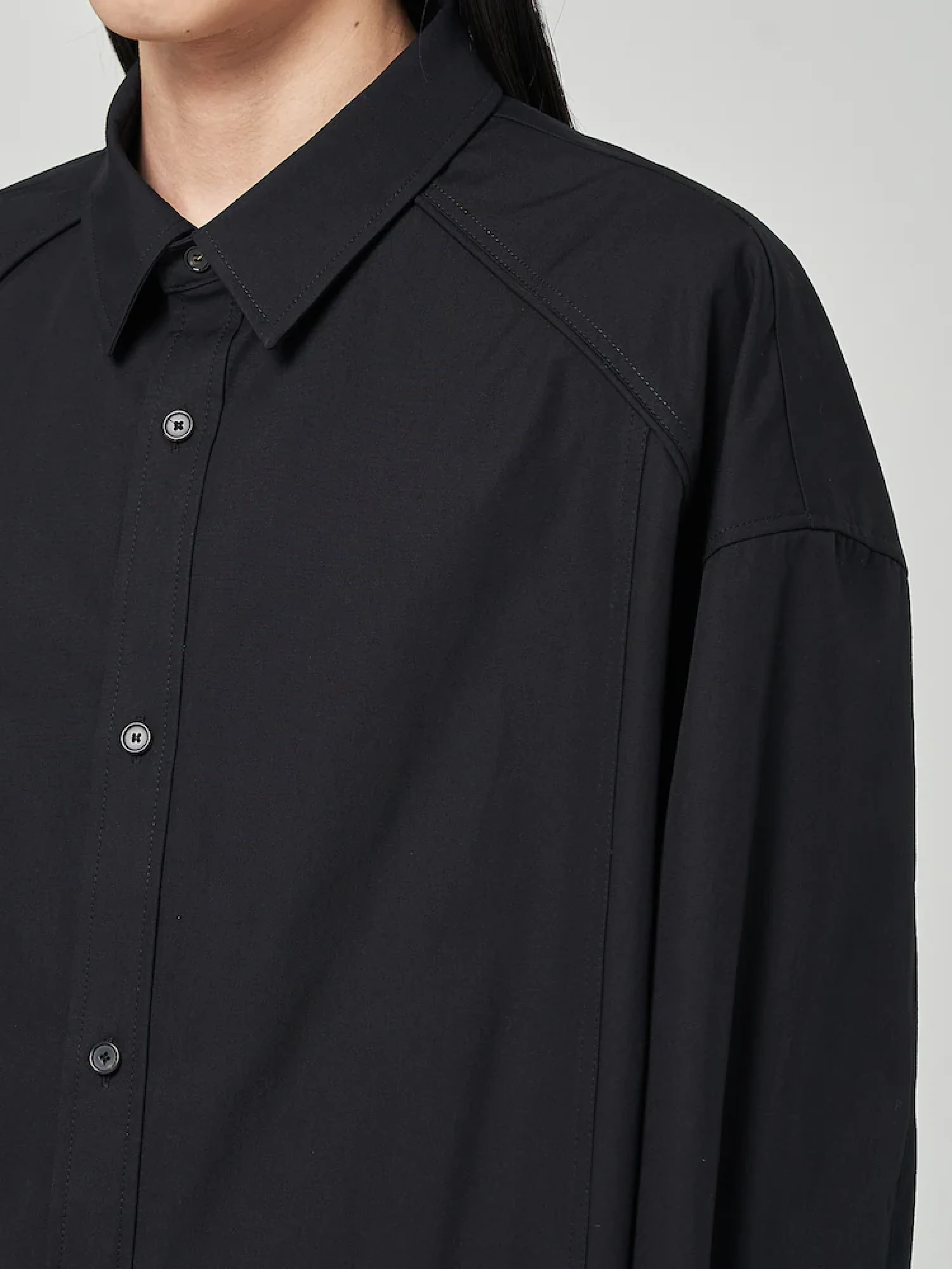 Рубашка JUUN.J Cotton Side Slit Shirt Black
