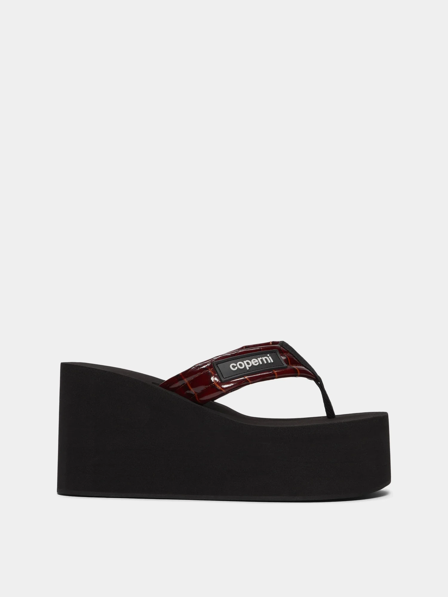 Сандалии Coperni Branded Wedge Sandal Black/Brown