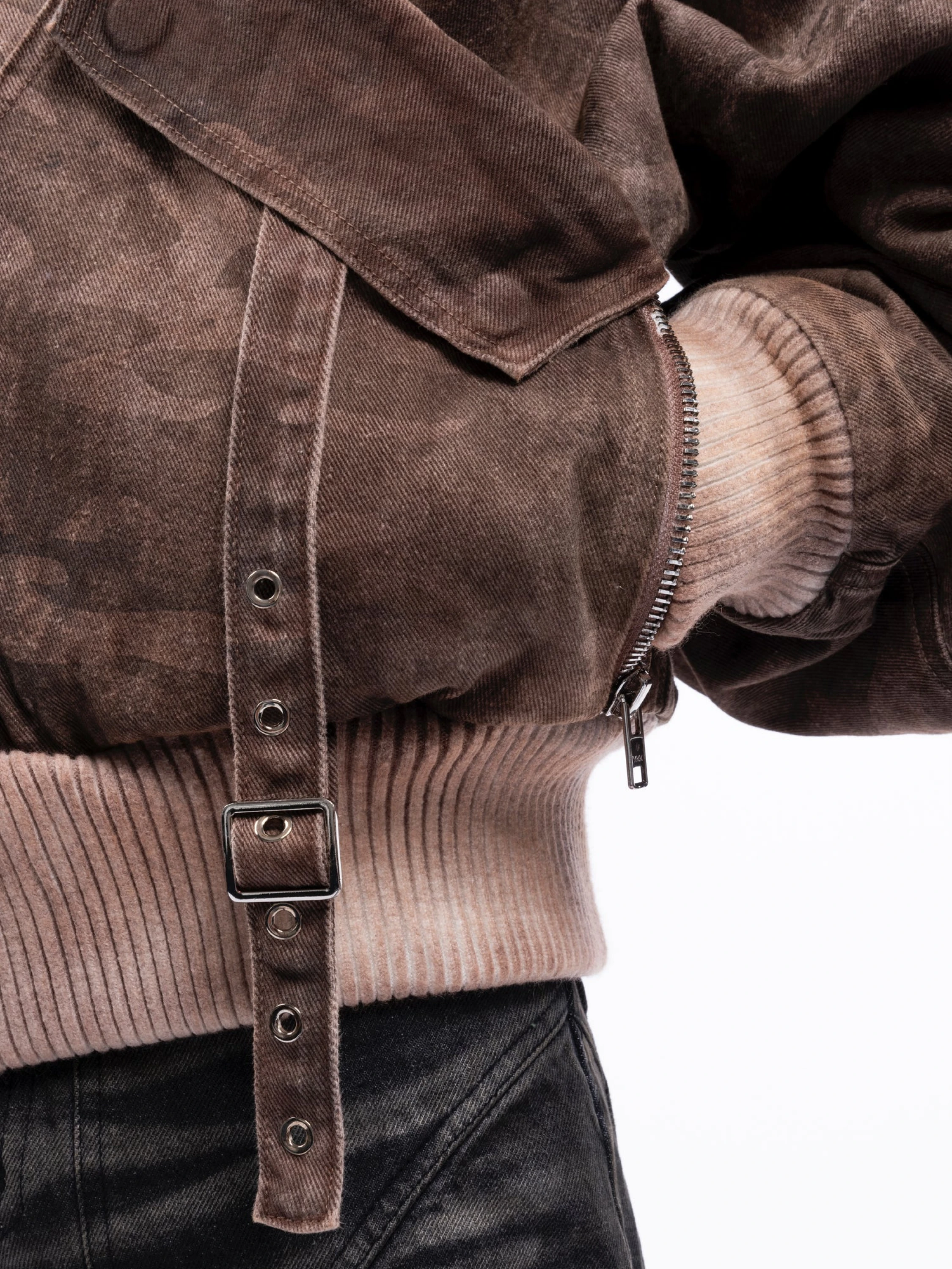 Бомбер NO/FAITH STUDIOS Cargo Bomber Jacket Beige