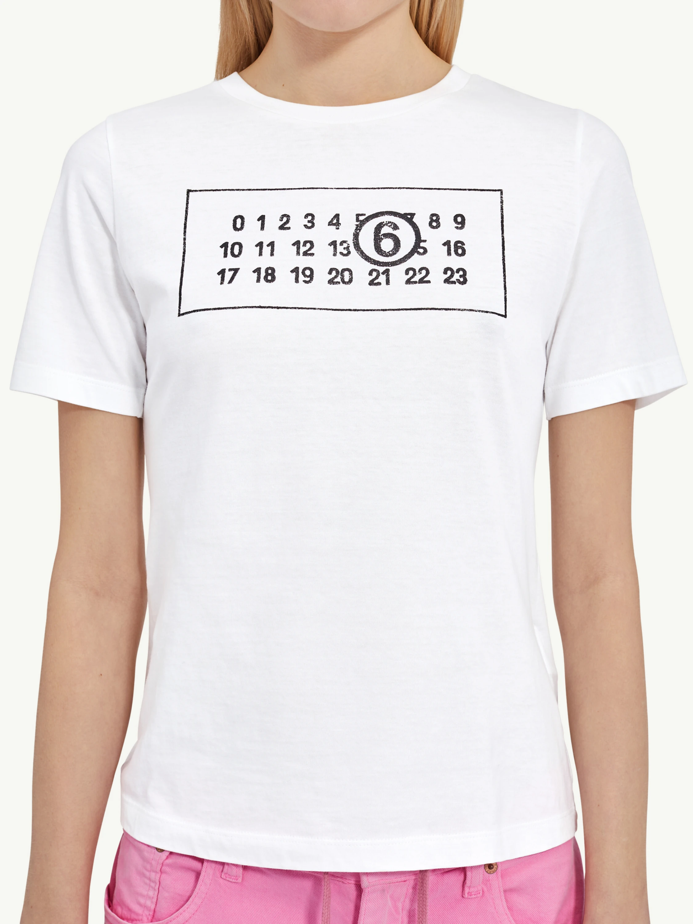 Женская футболка MM6 Maison Margiela Numeric T-Shirt White