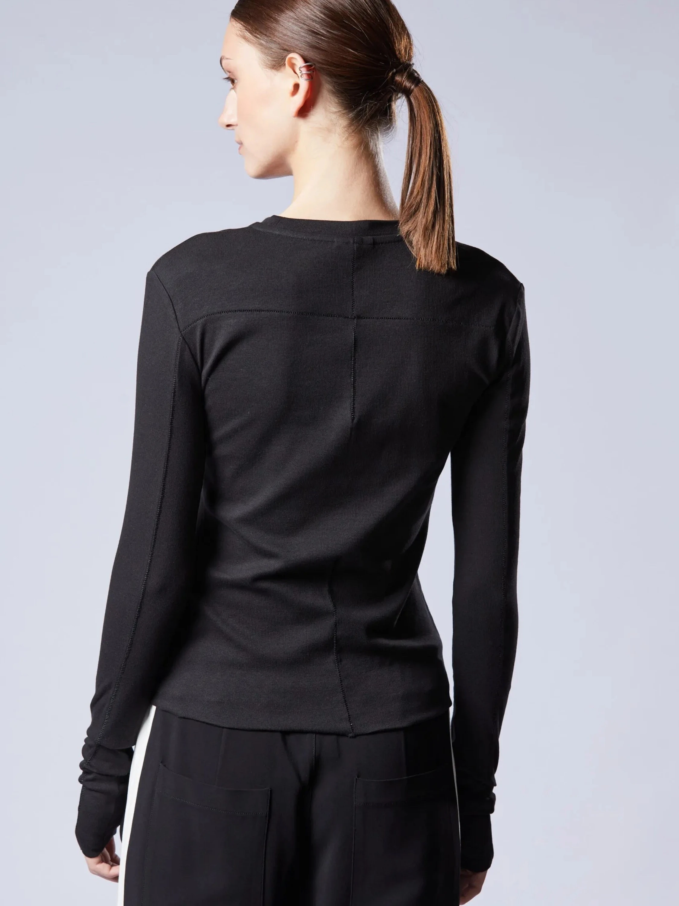 Женский лонгслив thom/krom W TS 518 Black