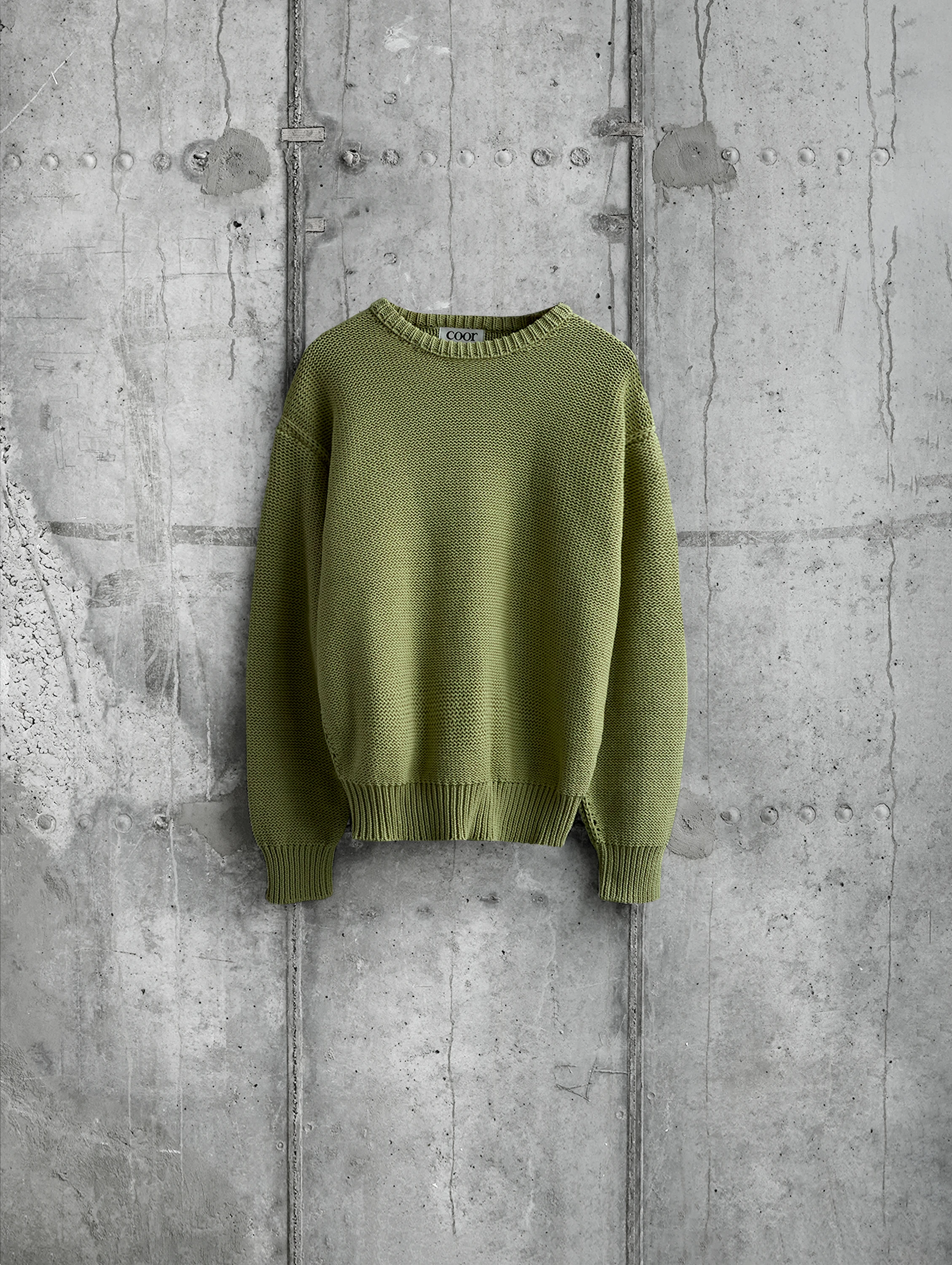 Свитер COOR Cotton Crochet Gracie Dusty Green