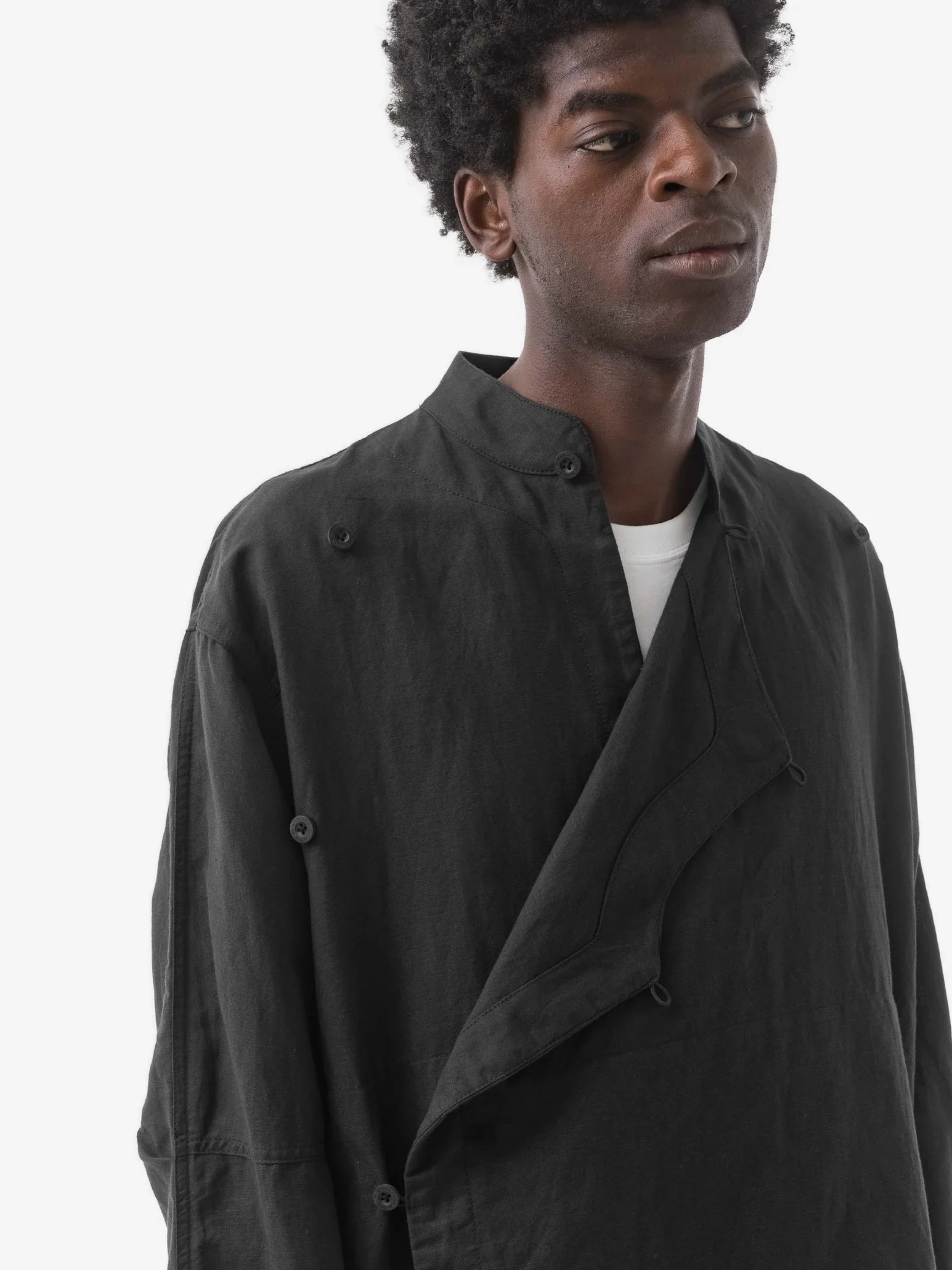 Рубашка MAHARISHI 5330 Asym Monk Shirt Black