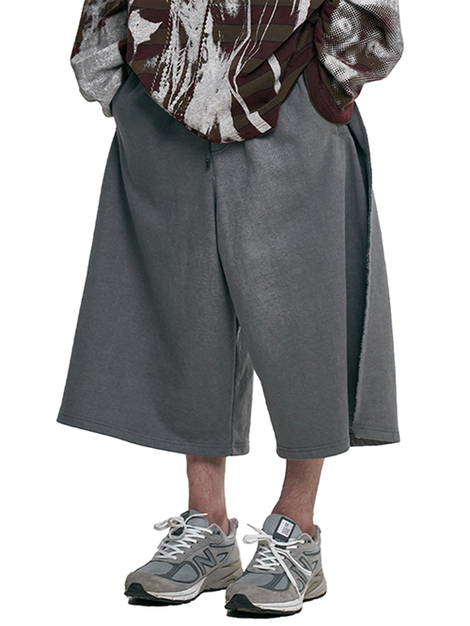 Шорты AJOBYAJO One Tuck Jersey Bermuda Charcoal