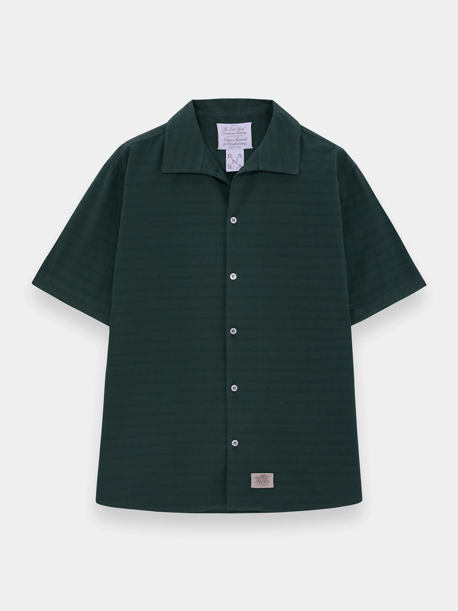 Рубашка RANRA Sun Stripy Cotton S/S Kombu Green