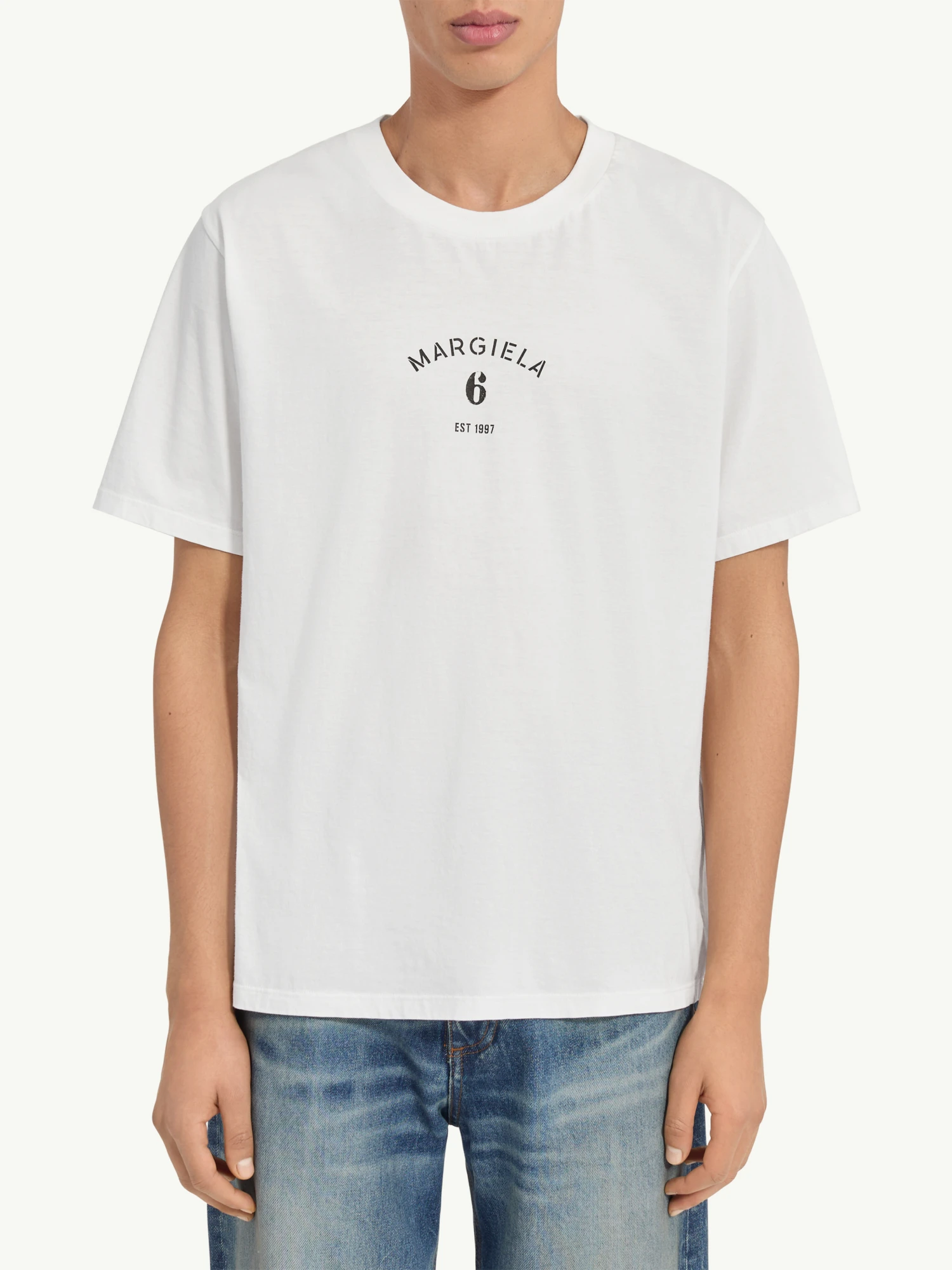 Футболка MM6 Maison Margiela 6 Printed White