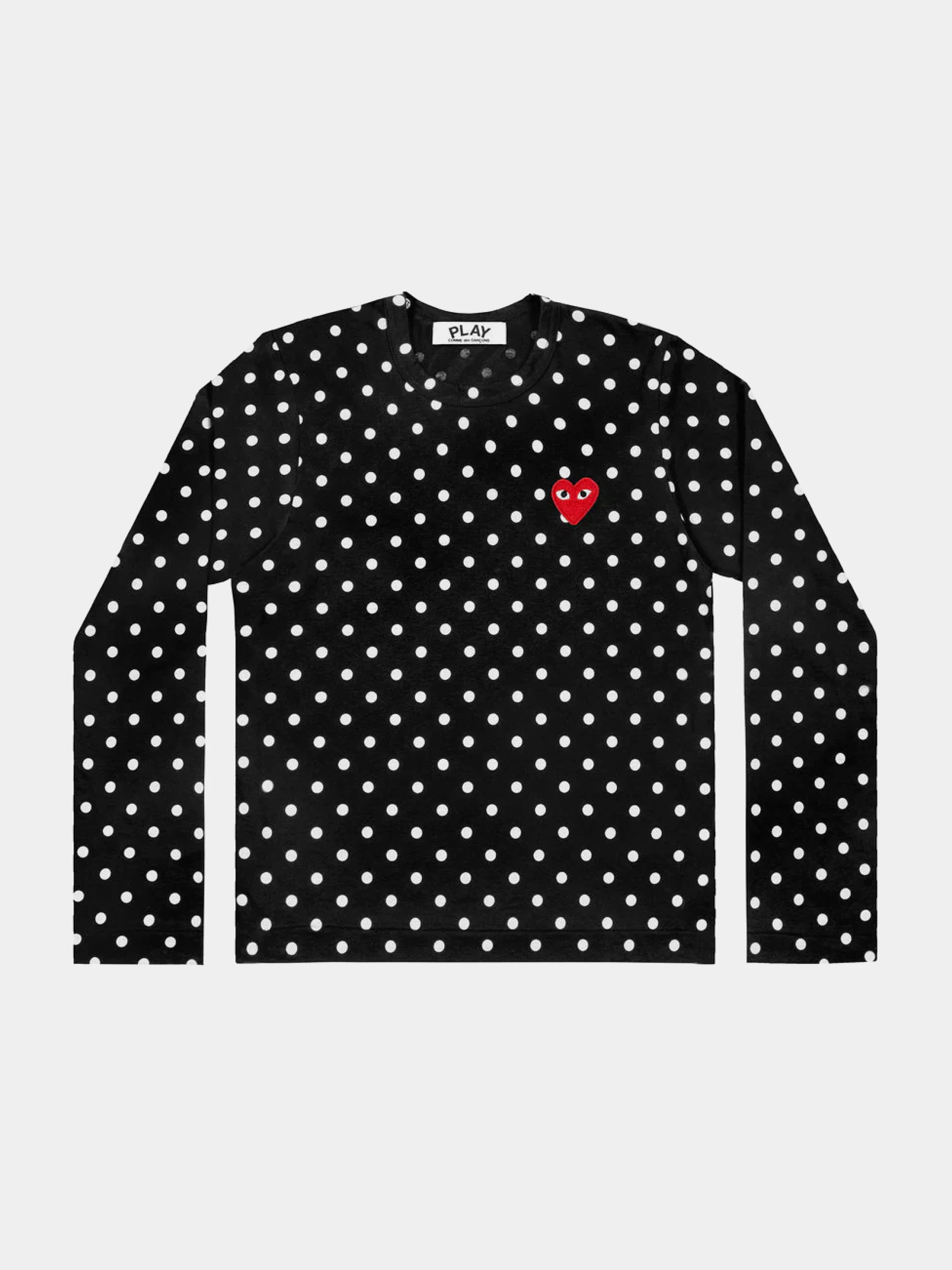 Лонгслив Comme des Garçons PLAY Polka Dot LS Black