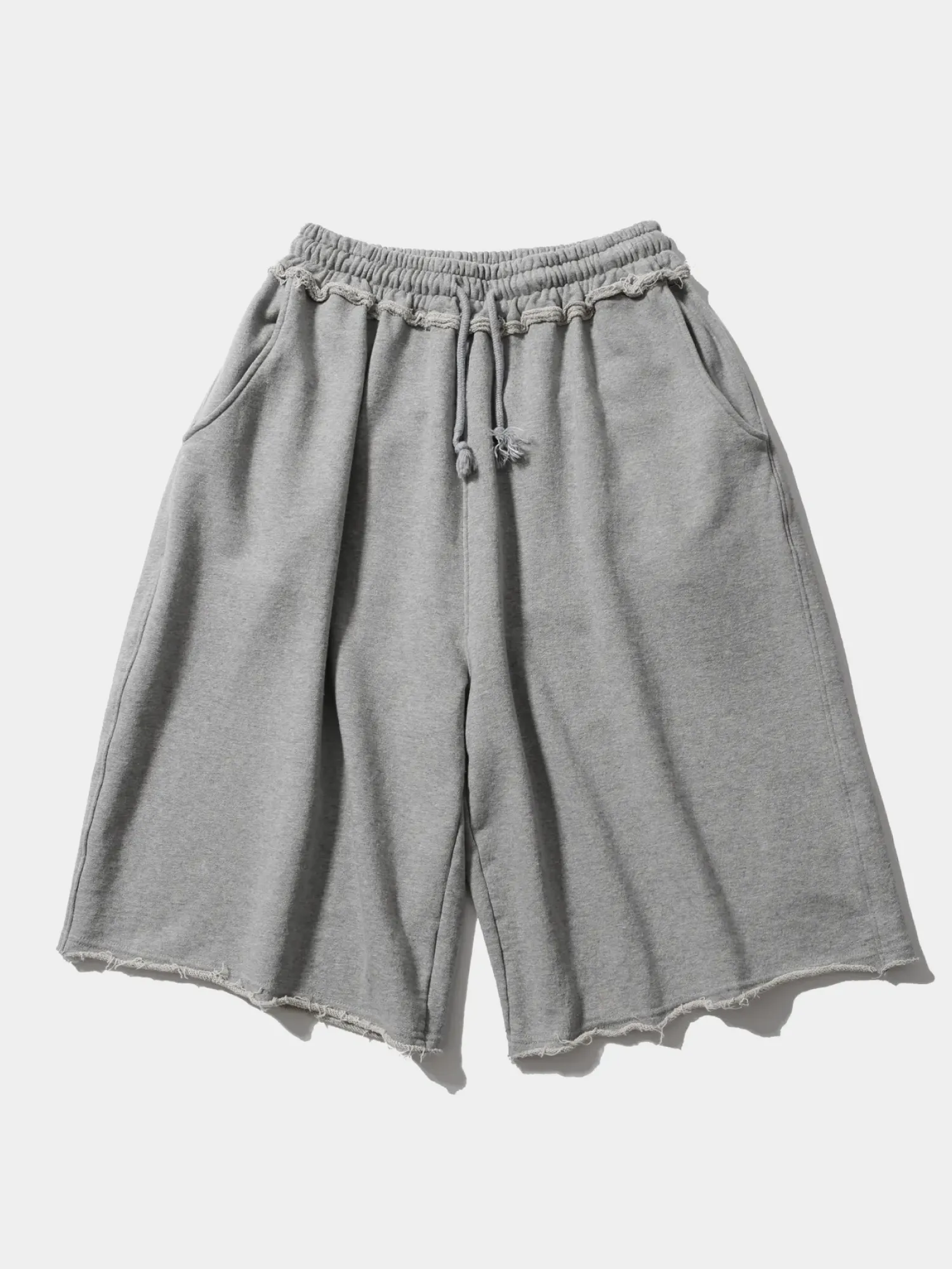 Шорты ANGLAN Raw Edge Sweat Half Pants Melange Grey