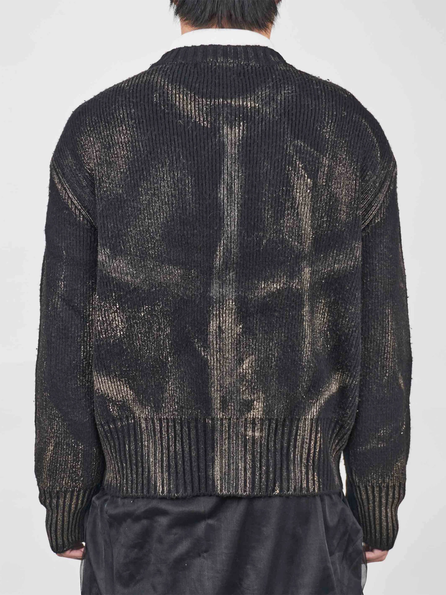 Кардиган JUNTAE KIM Painted Corset Knit Black