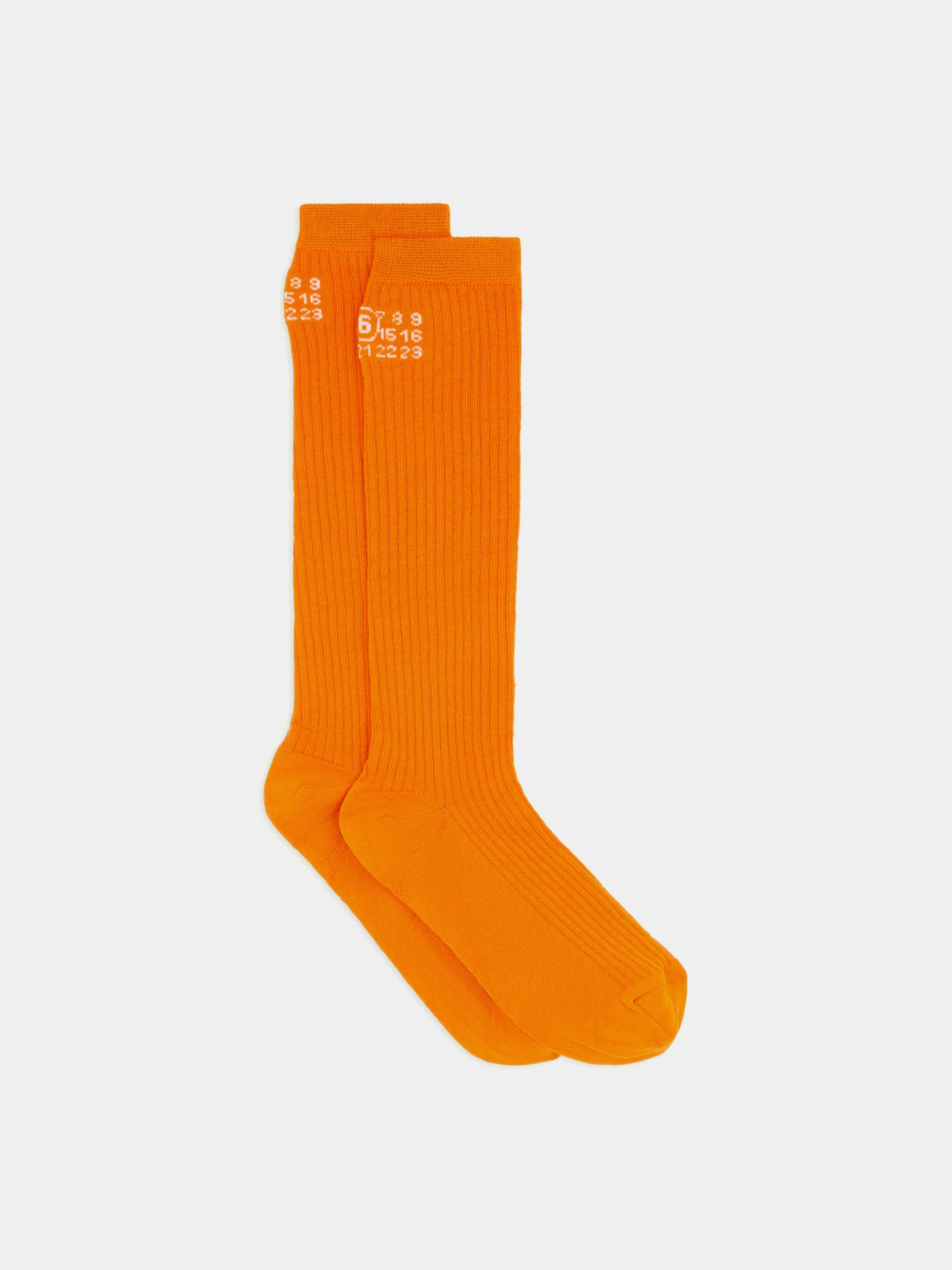 Гольфы MM6 Maison Margiela Rib Knee-High Papaya