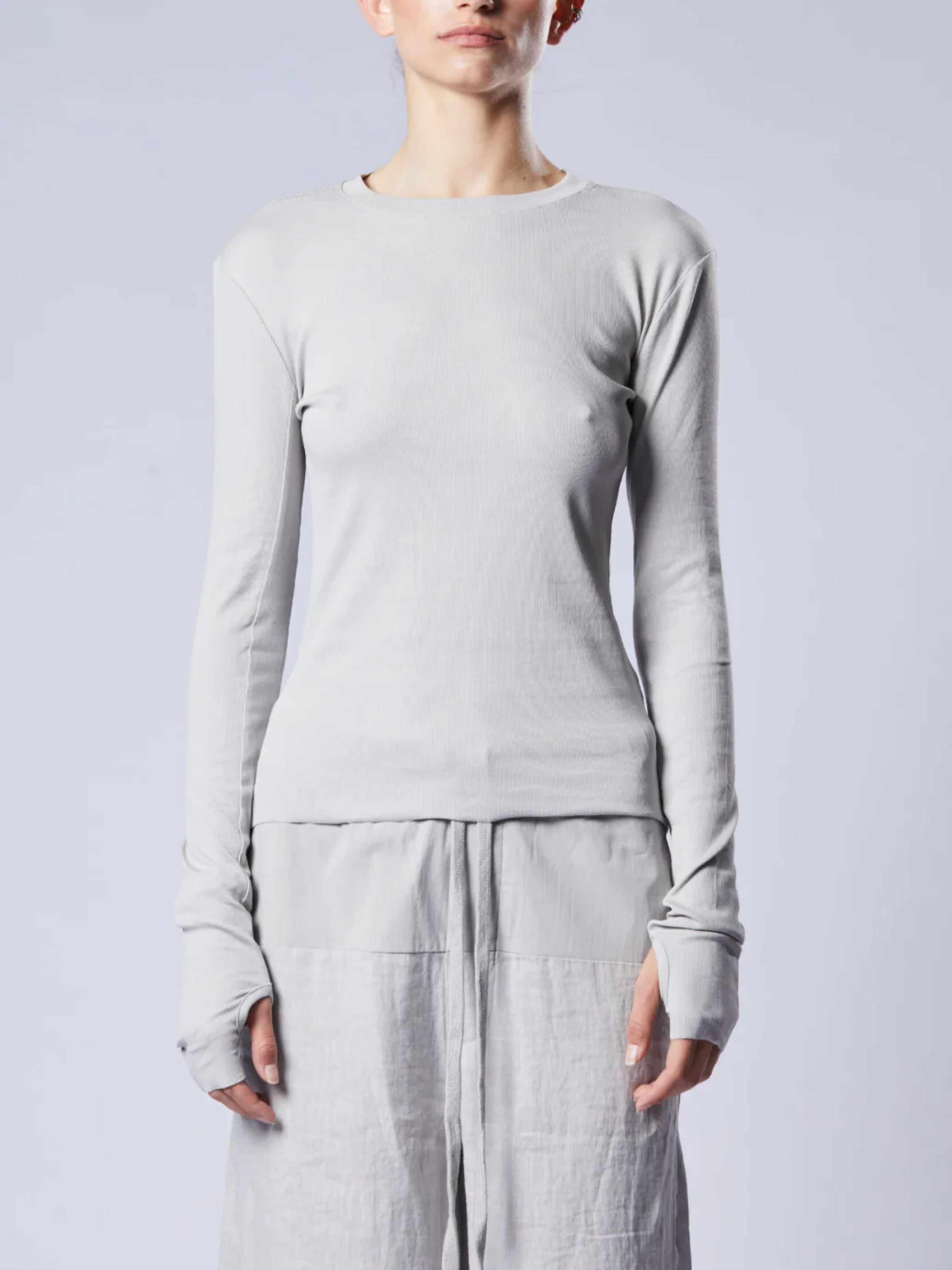 Женский лонгслив thom/krom W TS 518 Silver