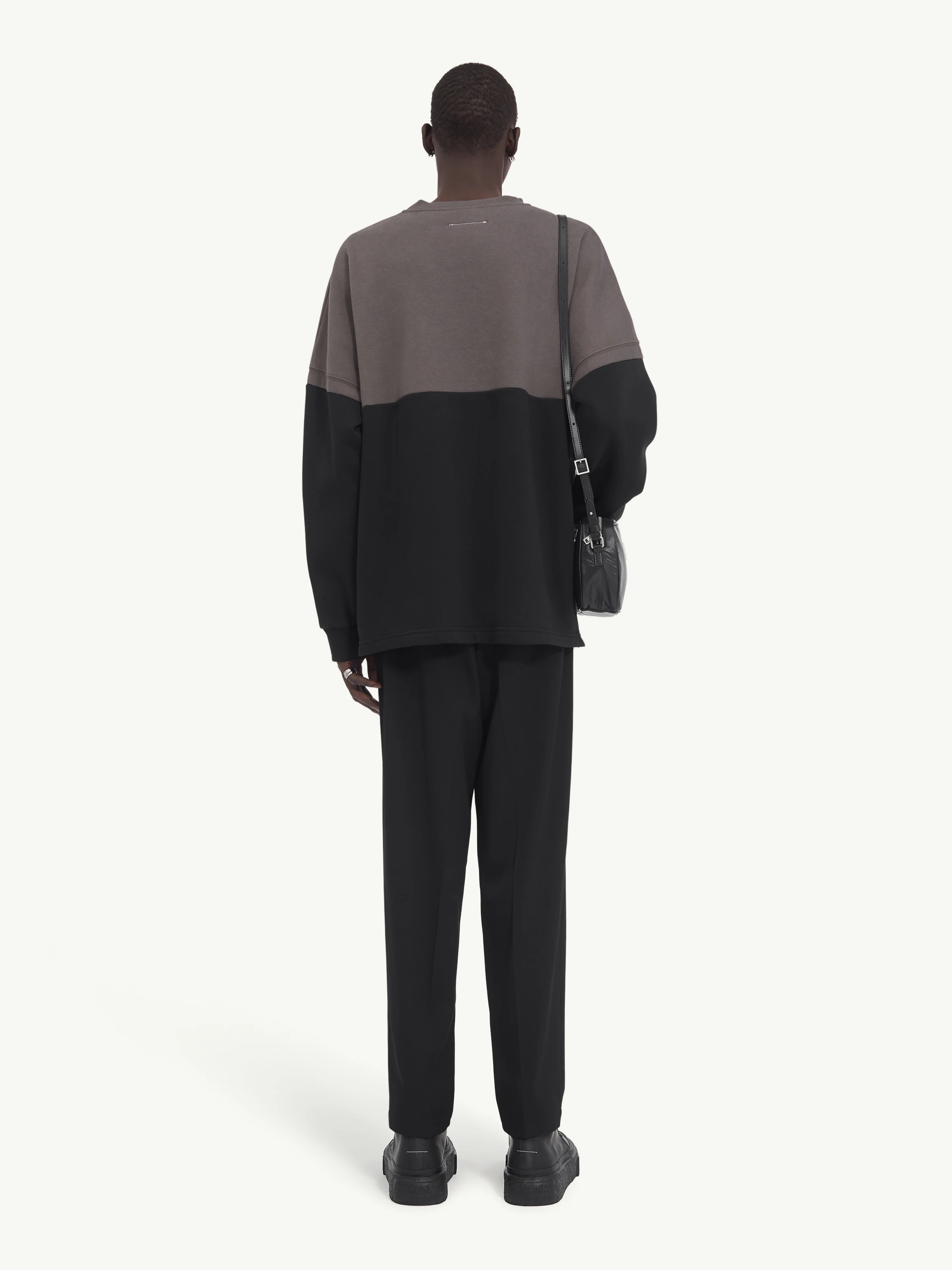 Свитшот MM6 Maison Margiela Split Number Logo Grey/Black