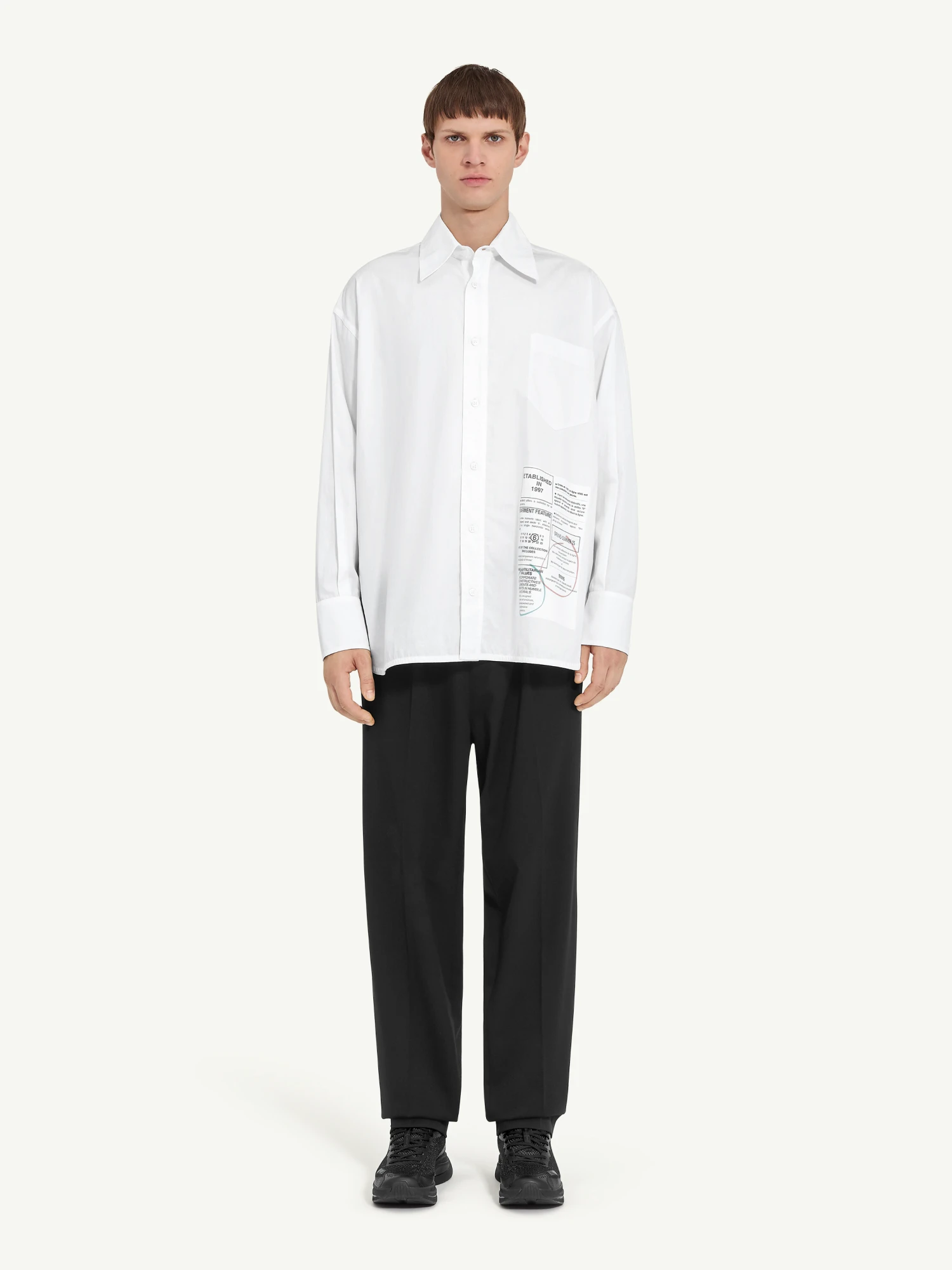 Рубашка MM6 Maison Margiela Numeric White