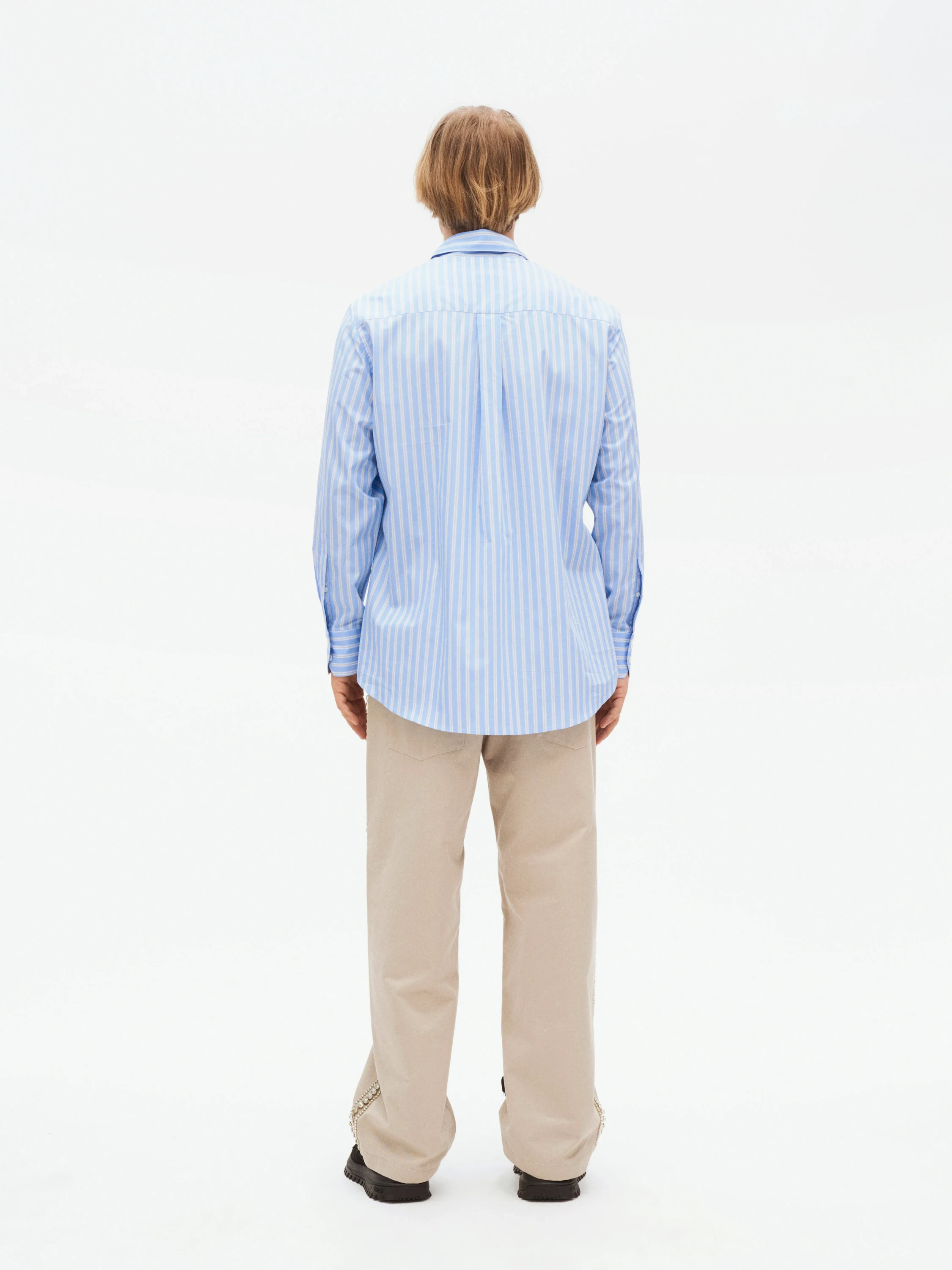 Рубашка Bluemarble Smiley Stripe Popelin Shirt Blue