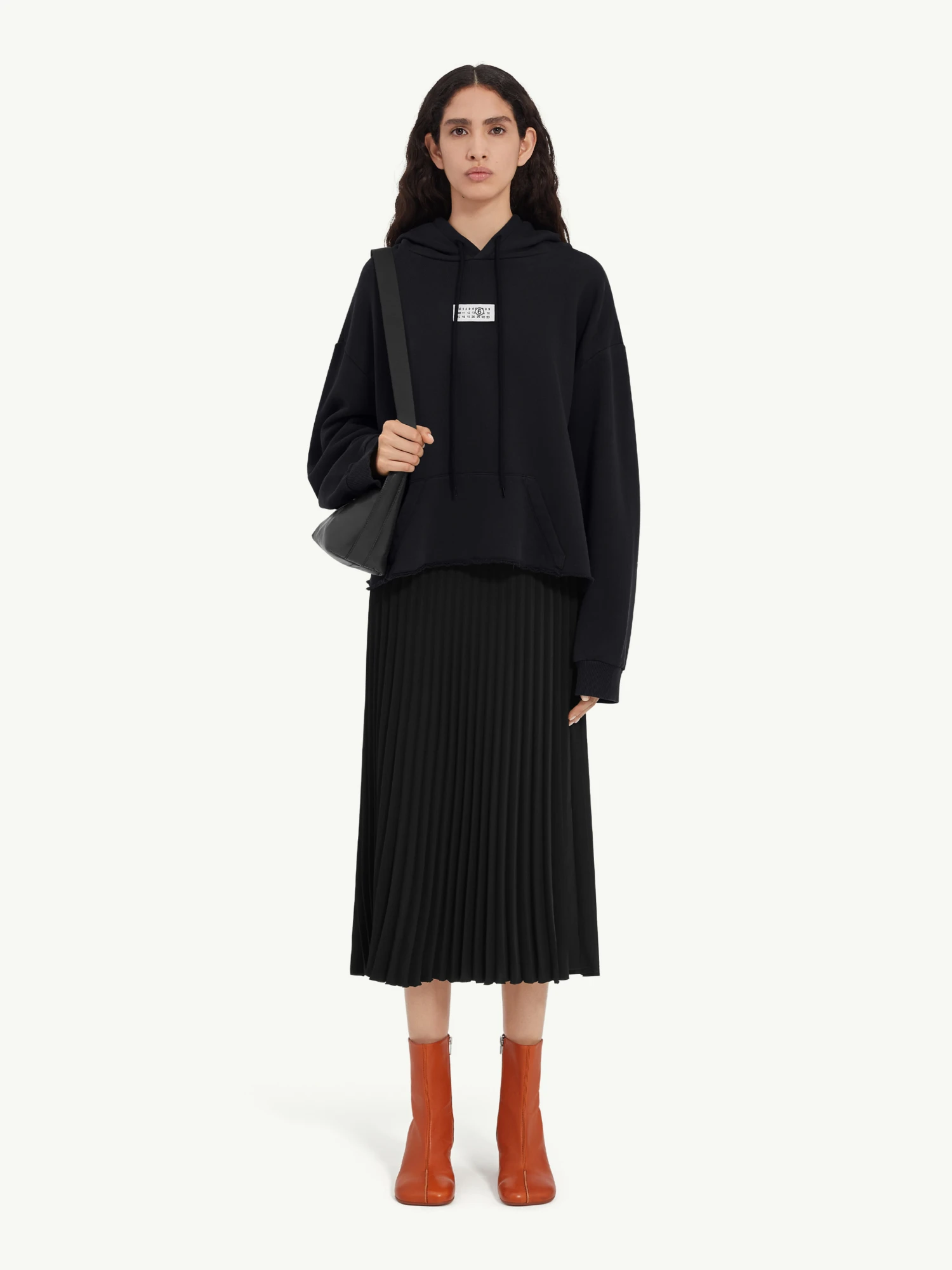 Женское худи MM6 Maison Margiela Unbrushed Black