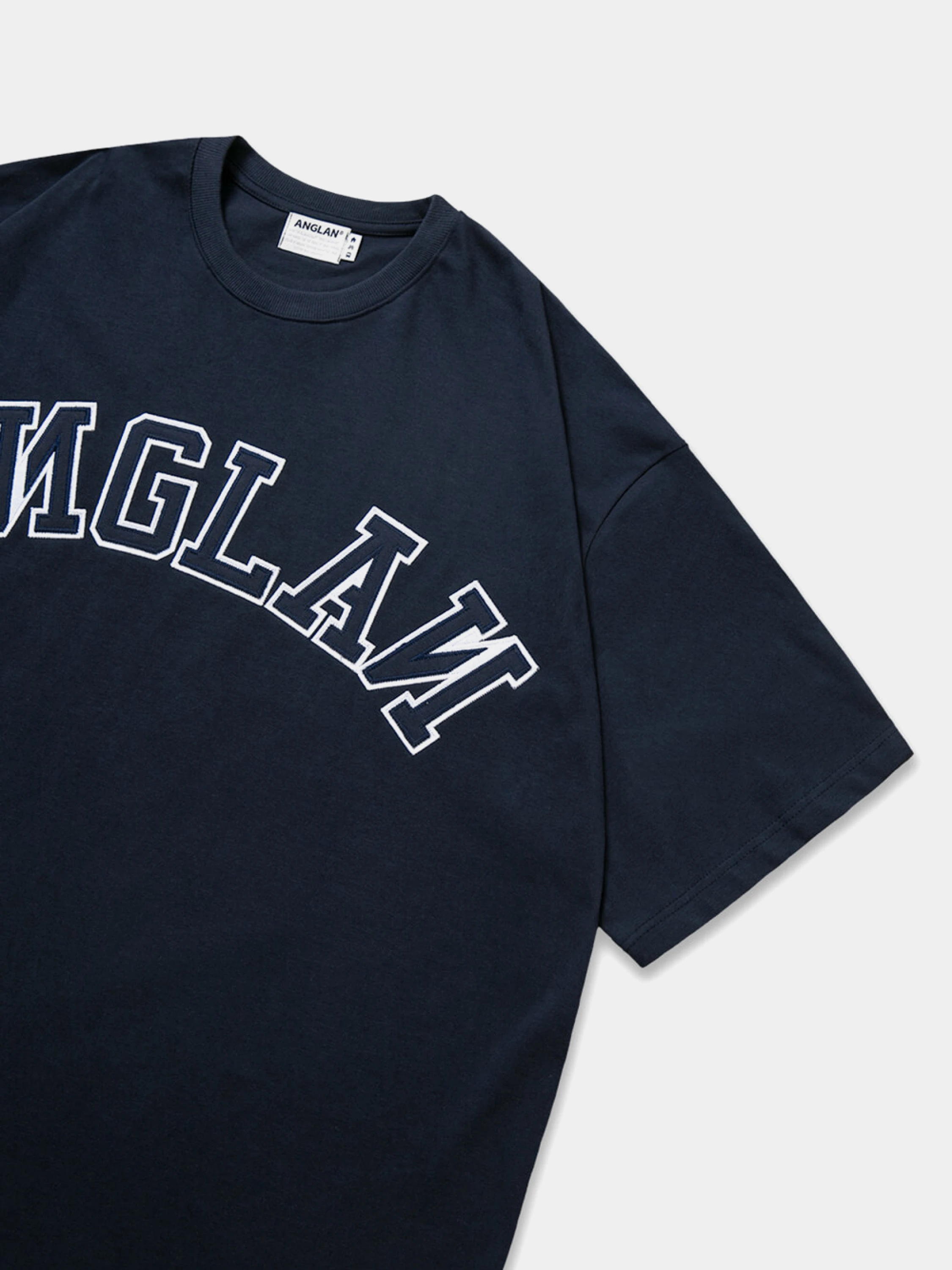 Футболка ANGLAN Applique Logo Half Tee Navy