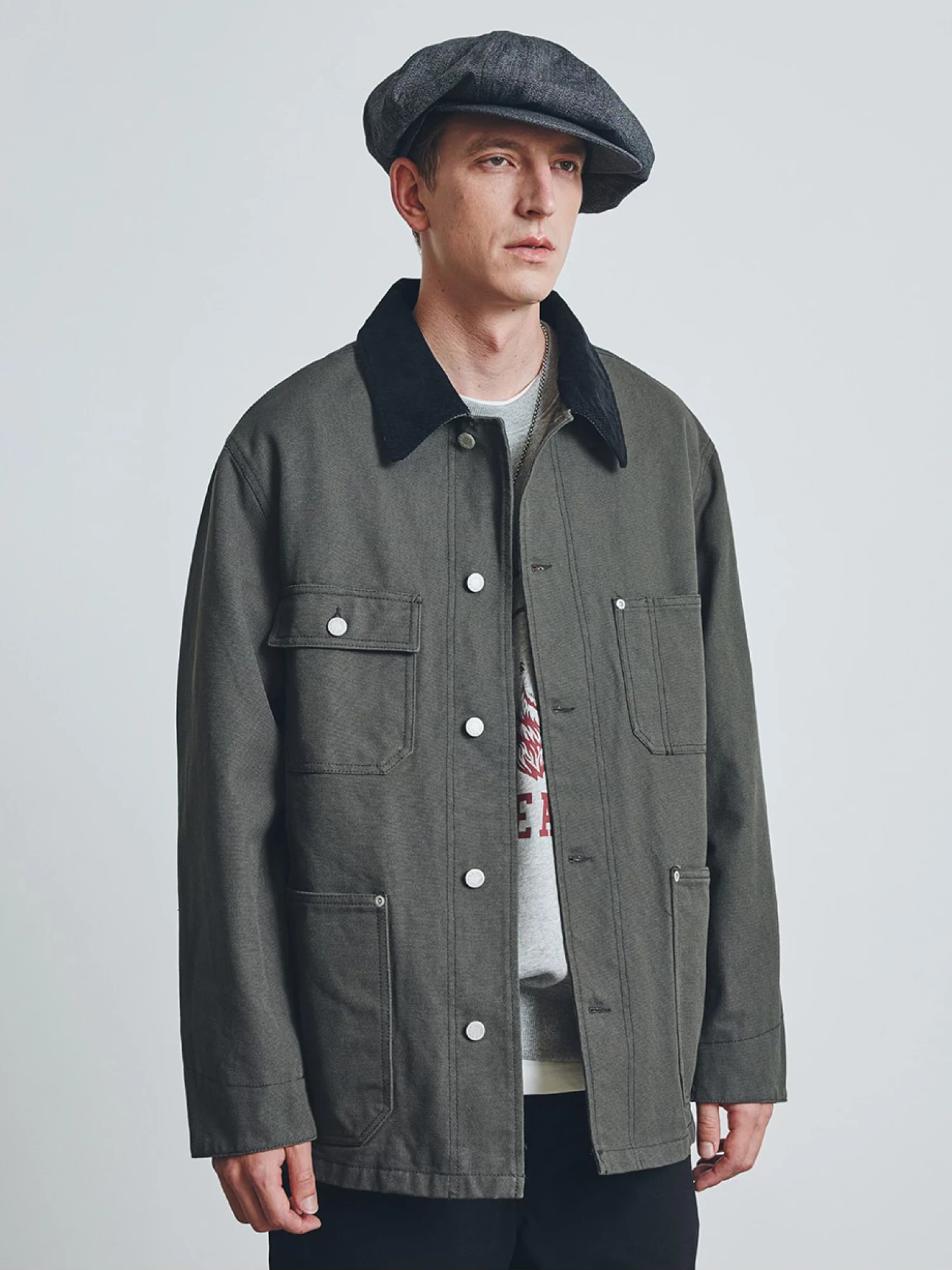 Куртка Uniform Bridge Oxford Coverall Chore Greyish Olive