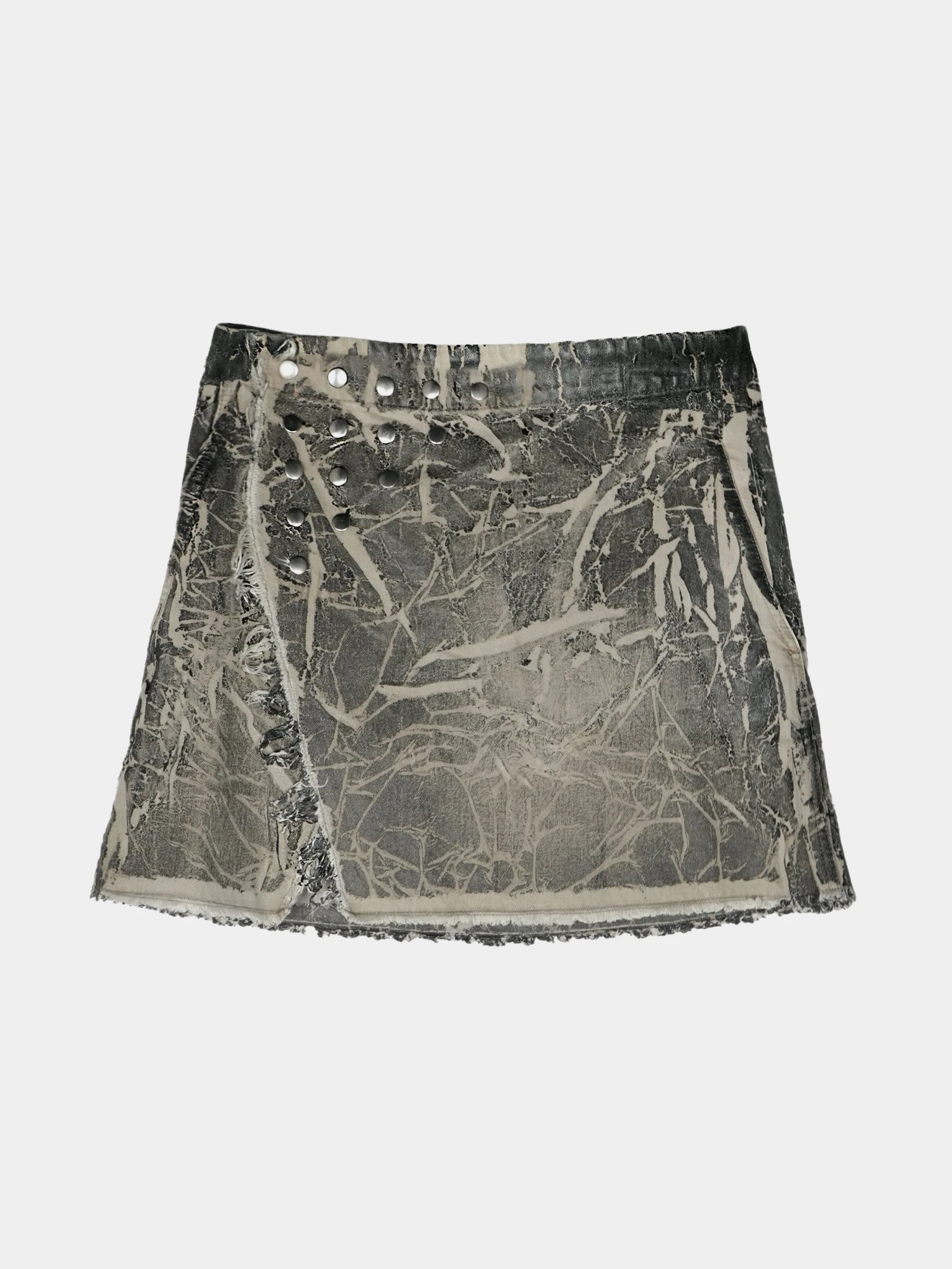 Женская юбка RICK OWENS DRKSHDW Sisysnap Washesd Foil Black