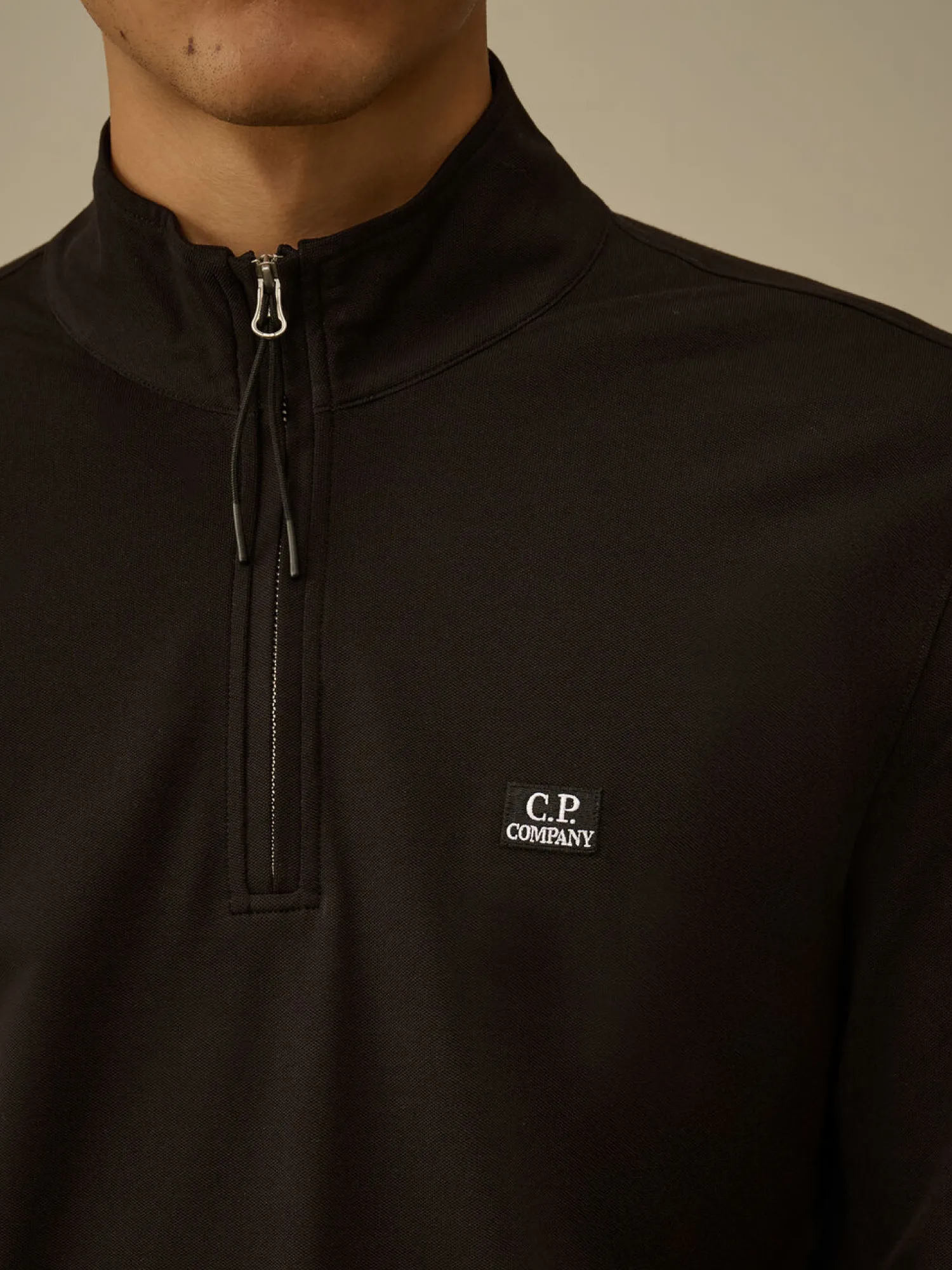Халф-зип C.P. Company Stretch Piquet Half Zip Black