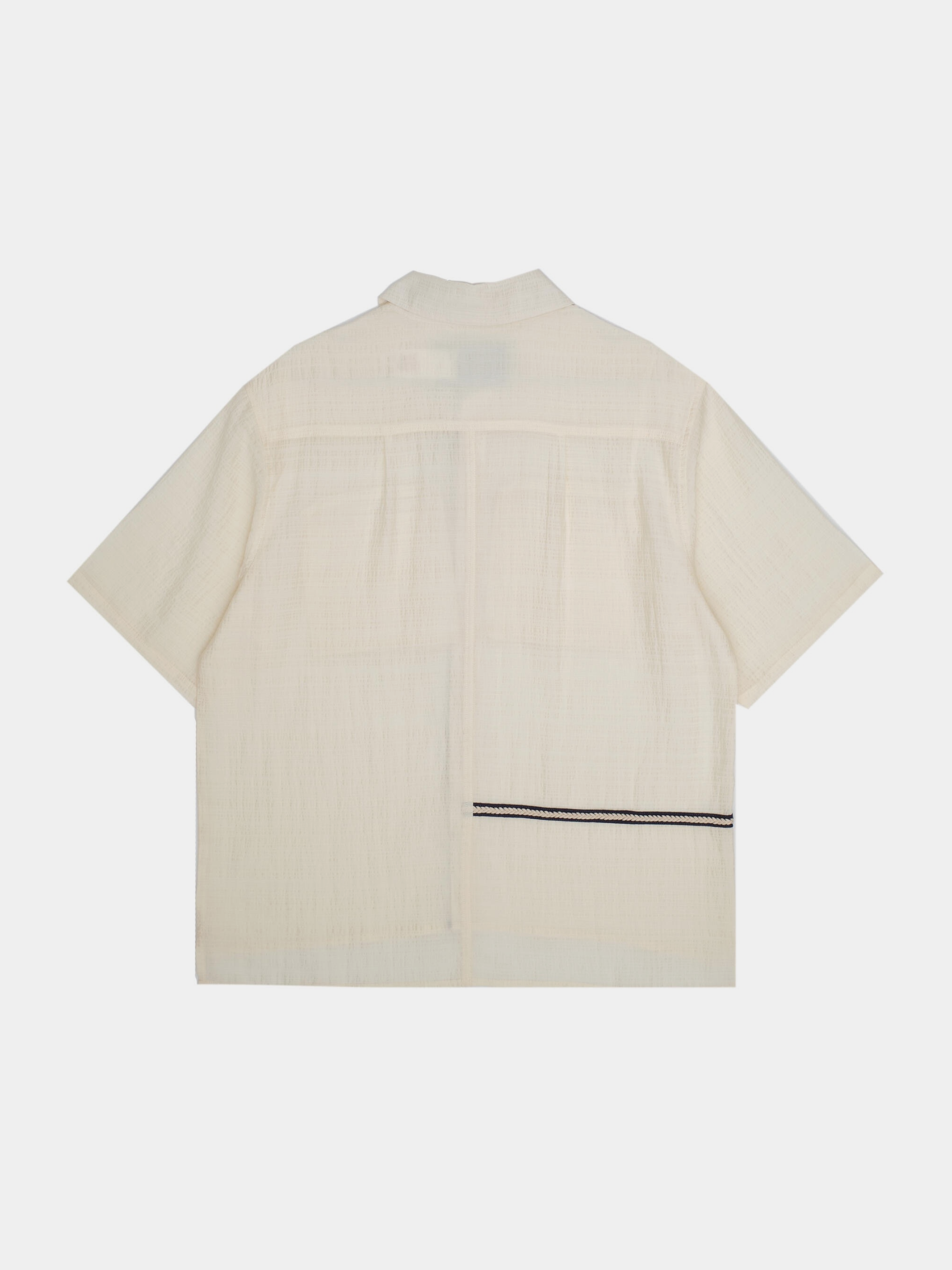 Рубашка Jungles Jungles Weave Trim Button Up Cream