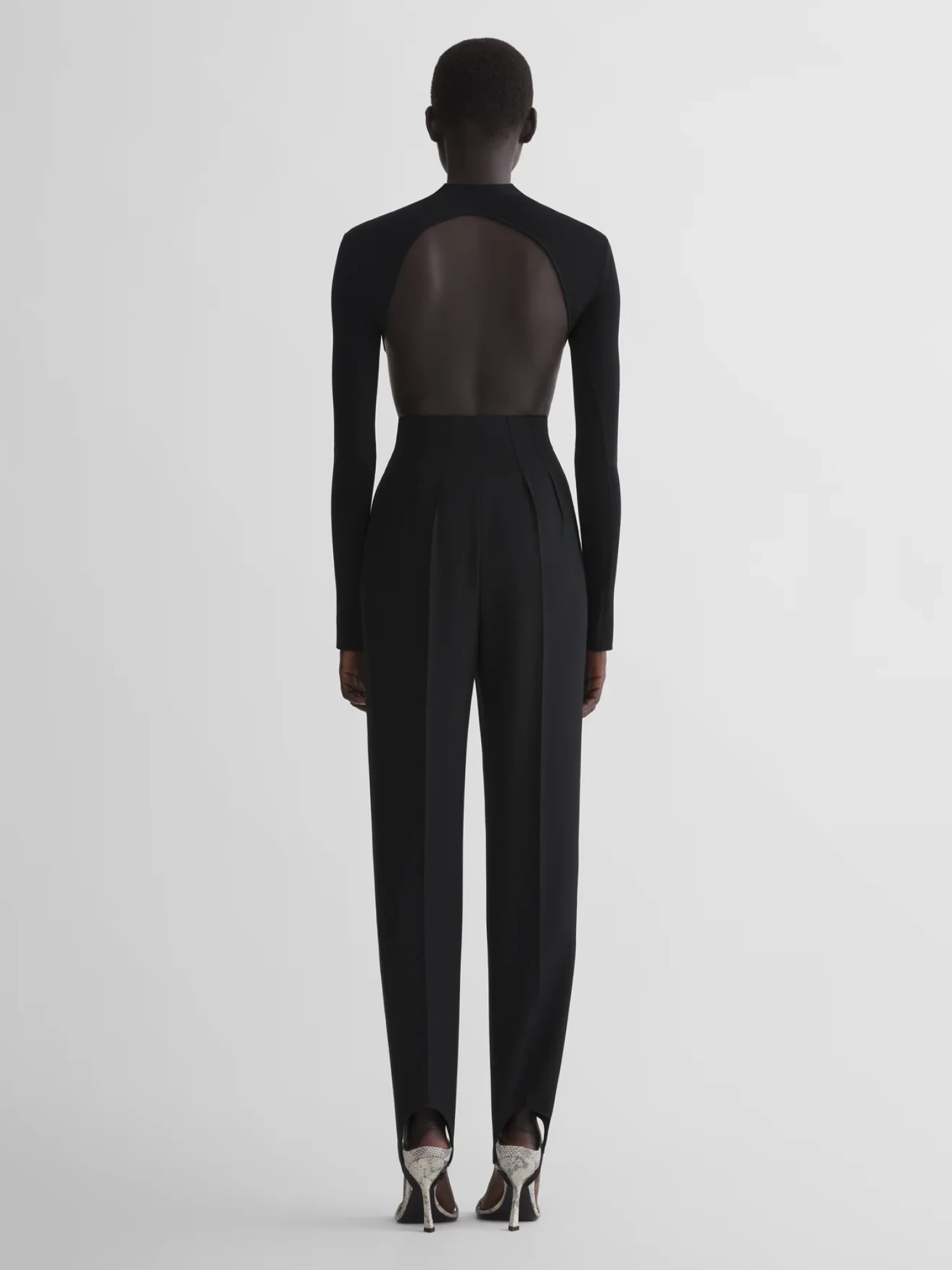 Женские брюки MUGLER Tuxedo Cigarette Stirrup Black