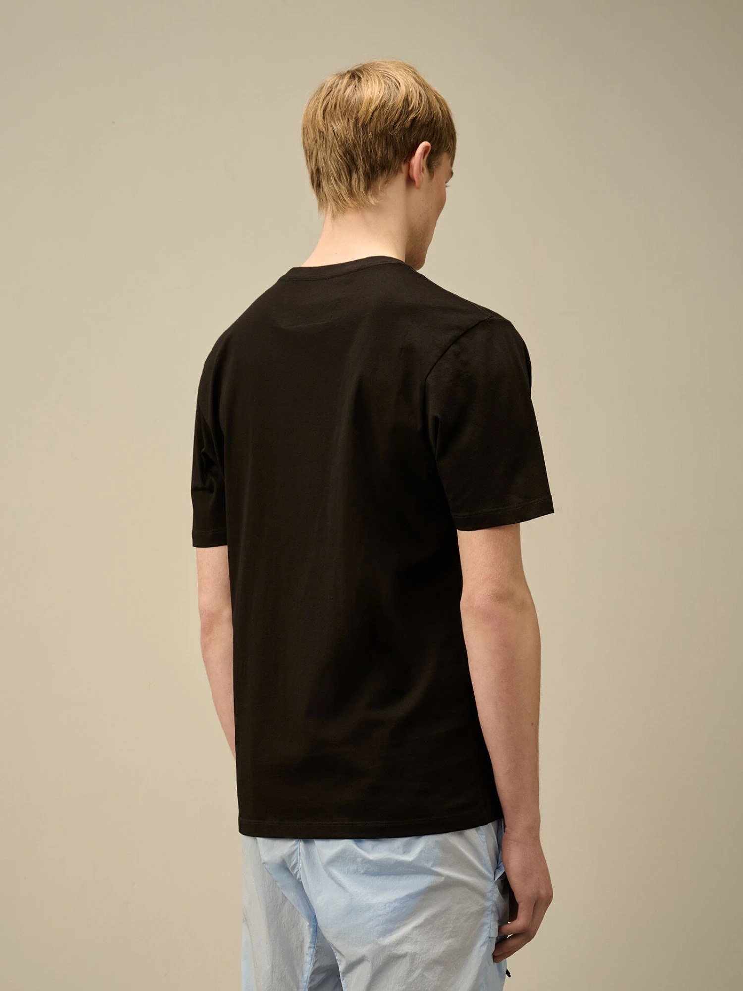 Футболка C.P. Company 30/1 Jersey Logo Patch Black