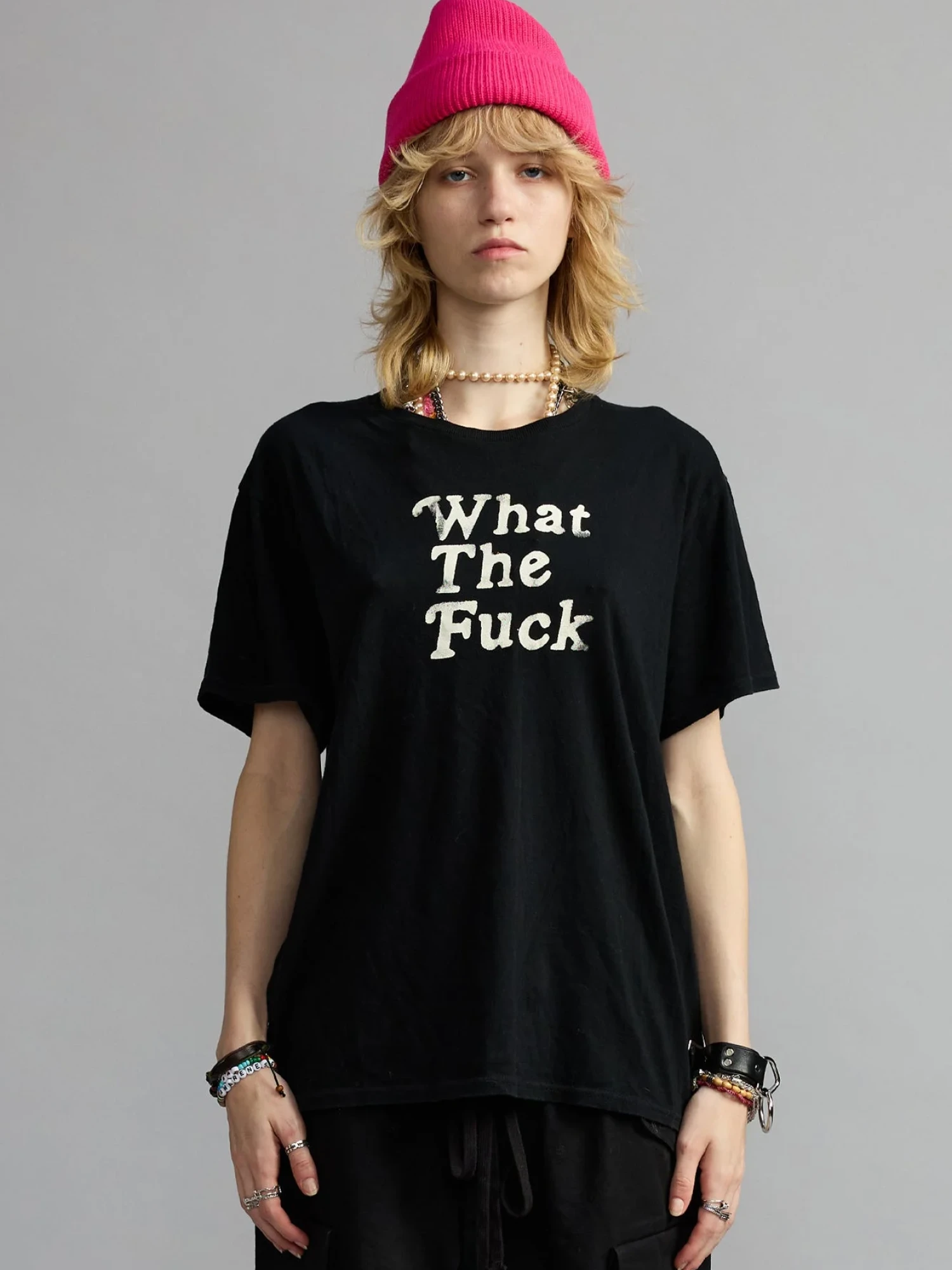 Женская футболка R13 What The Fuck Boy T Black