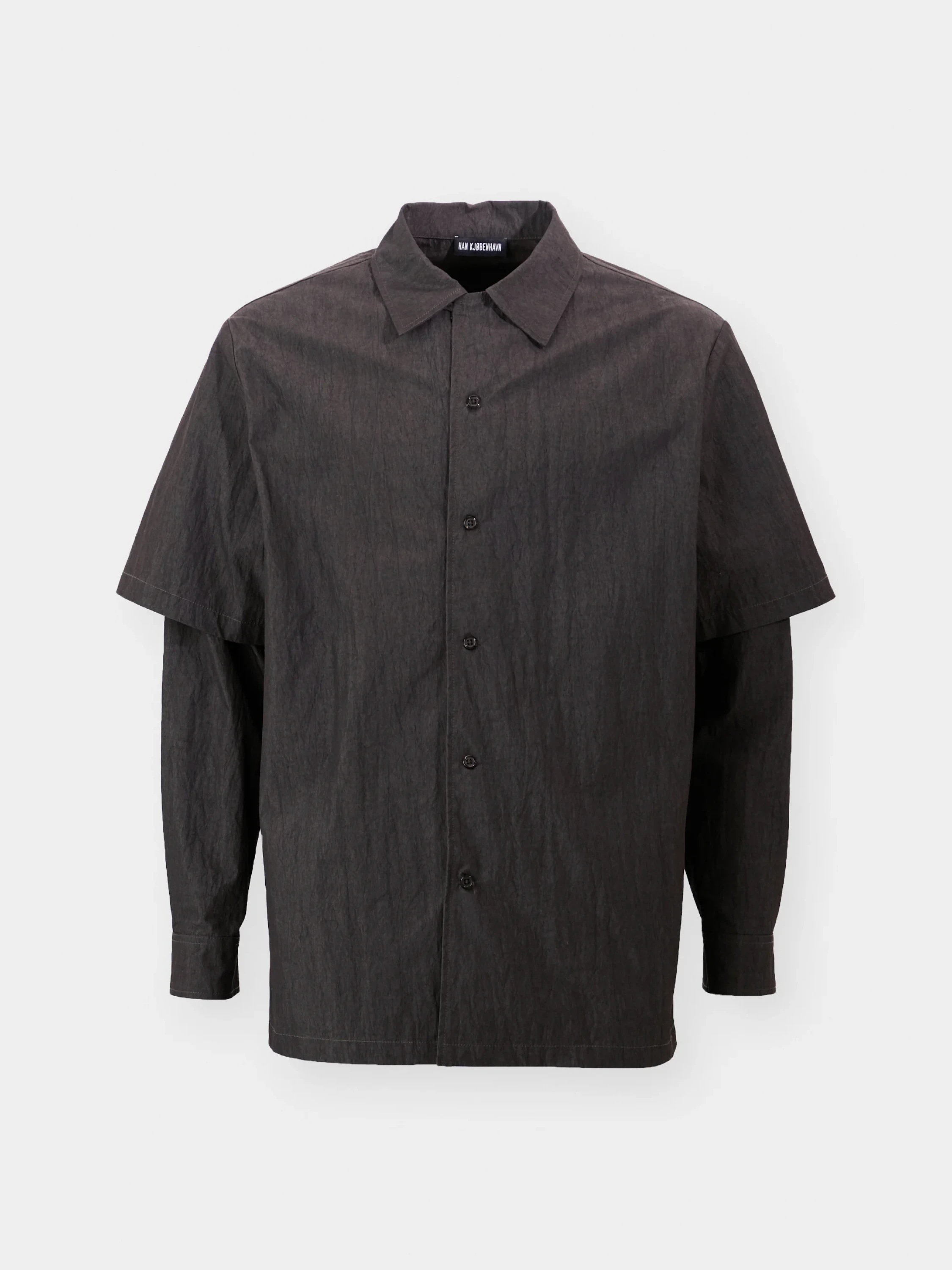 Рубашка Han Kjøbenhavn Two-Layered L/S Dark Grey