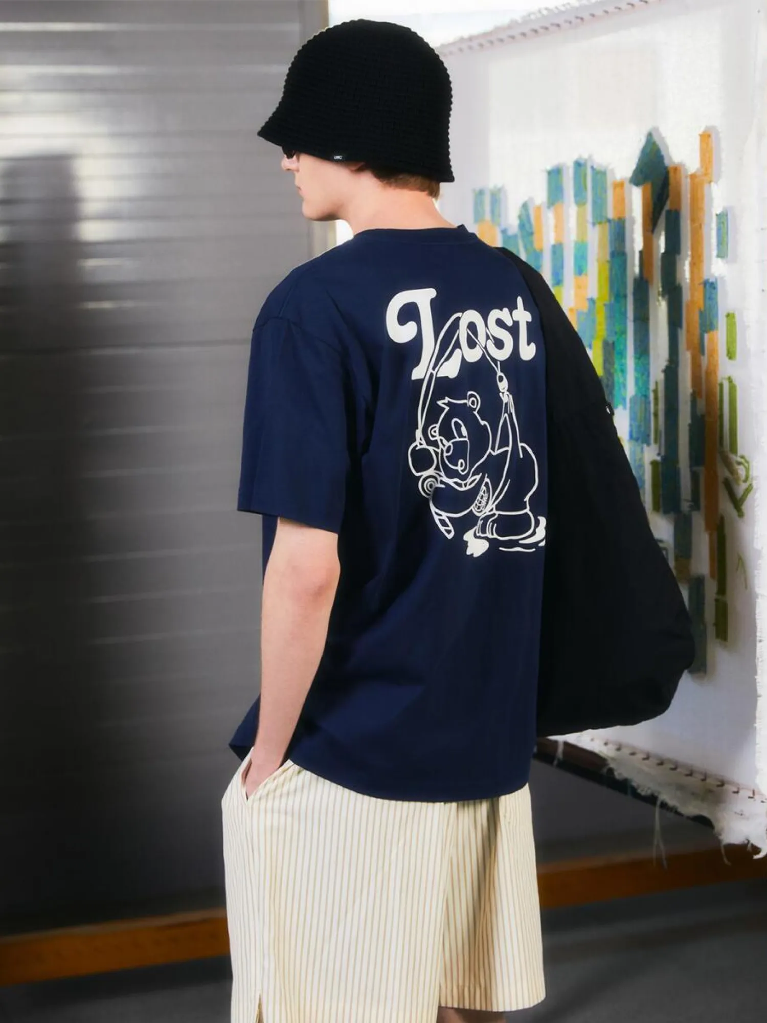 Футболка LMC Fishing Bear Tee Navy